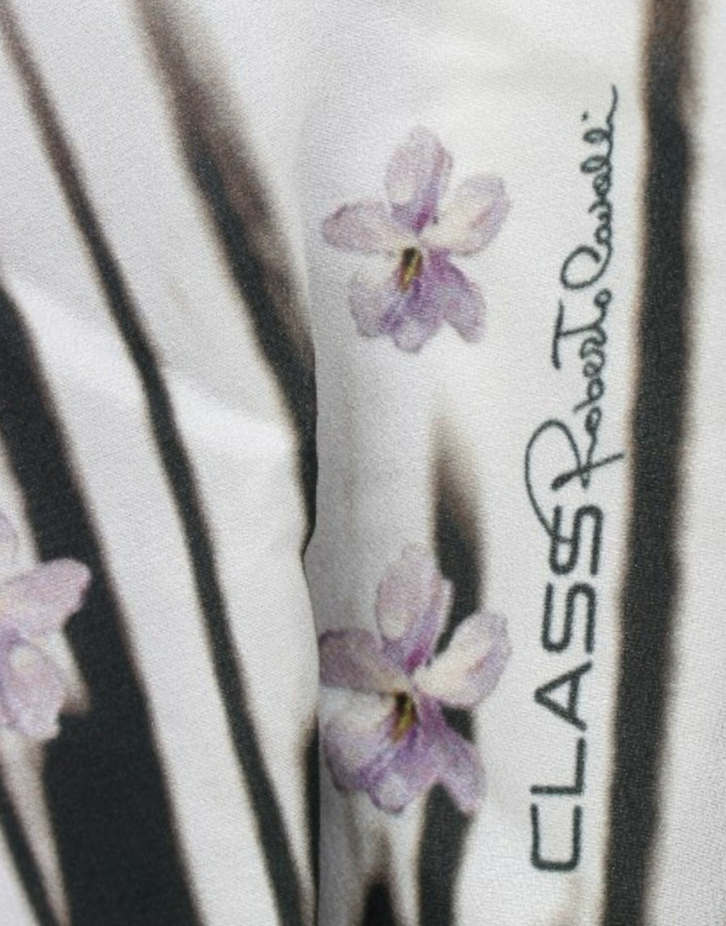 Cavalli Lila langärmeliges Kleid