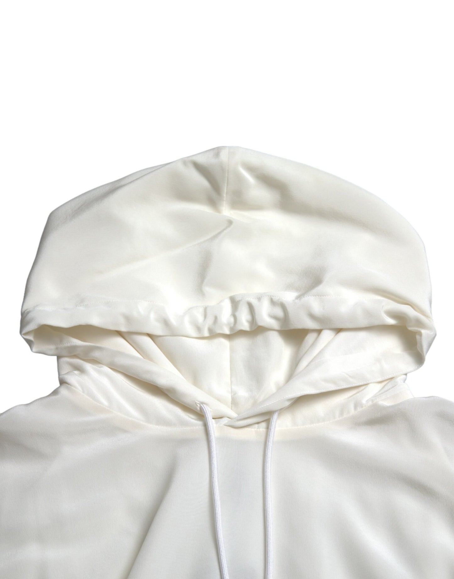 Dolce & Gabbana Weißer Pullover mit Blumendruck und Kapuze