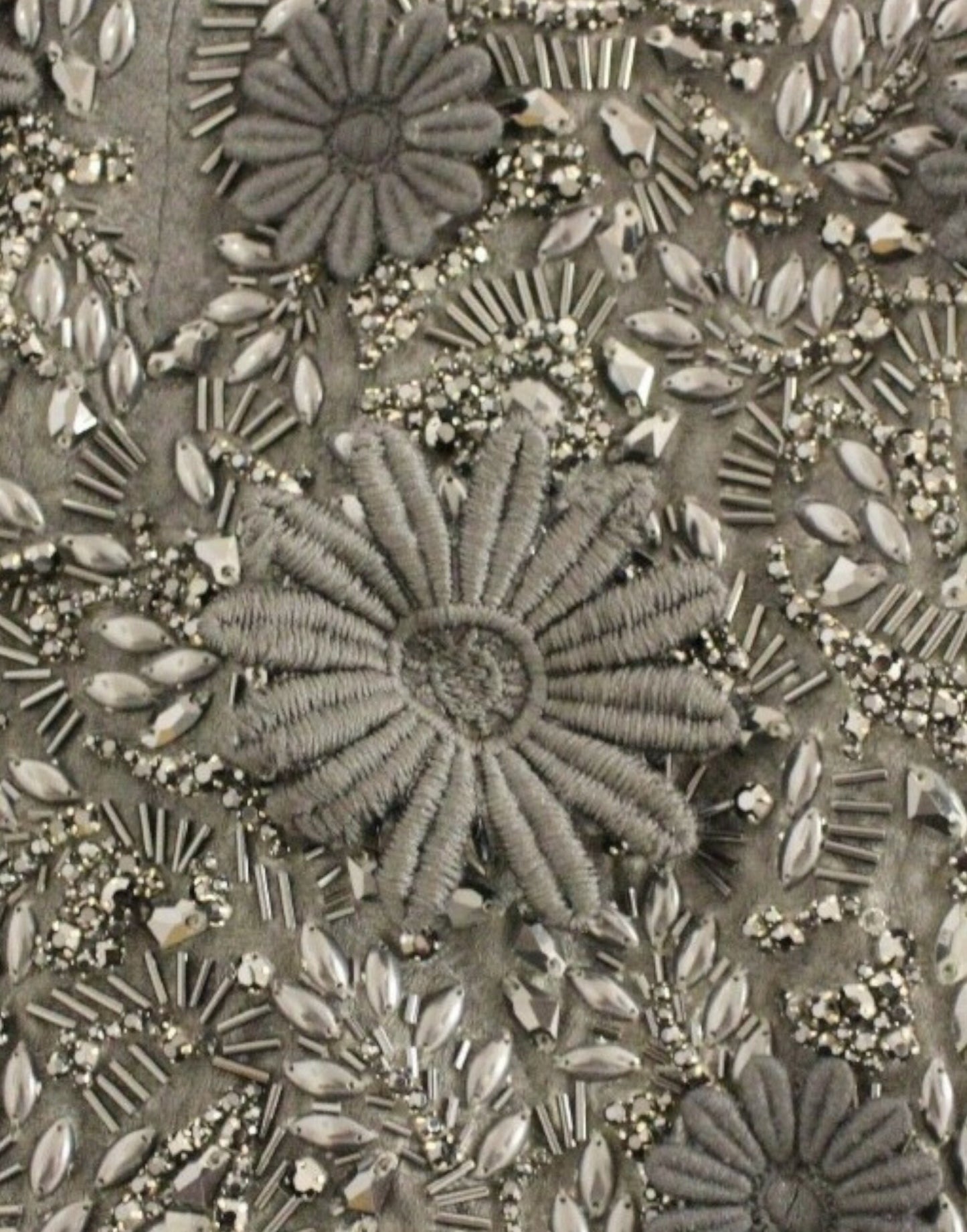 Dolce & Gabbana Schwarzes geblümtes, kristallbesetztes Kleid