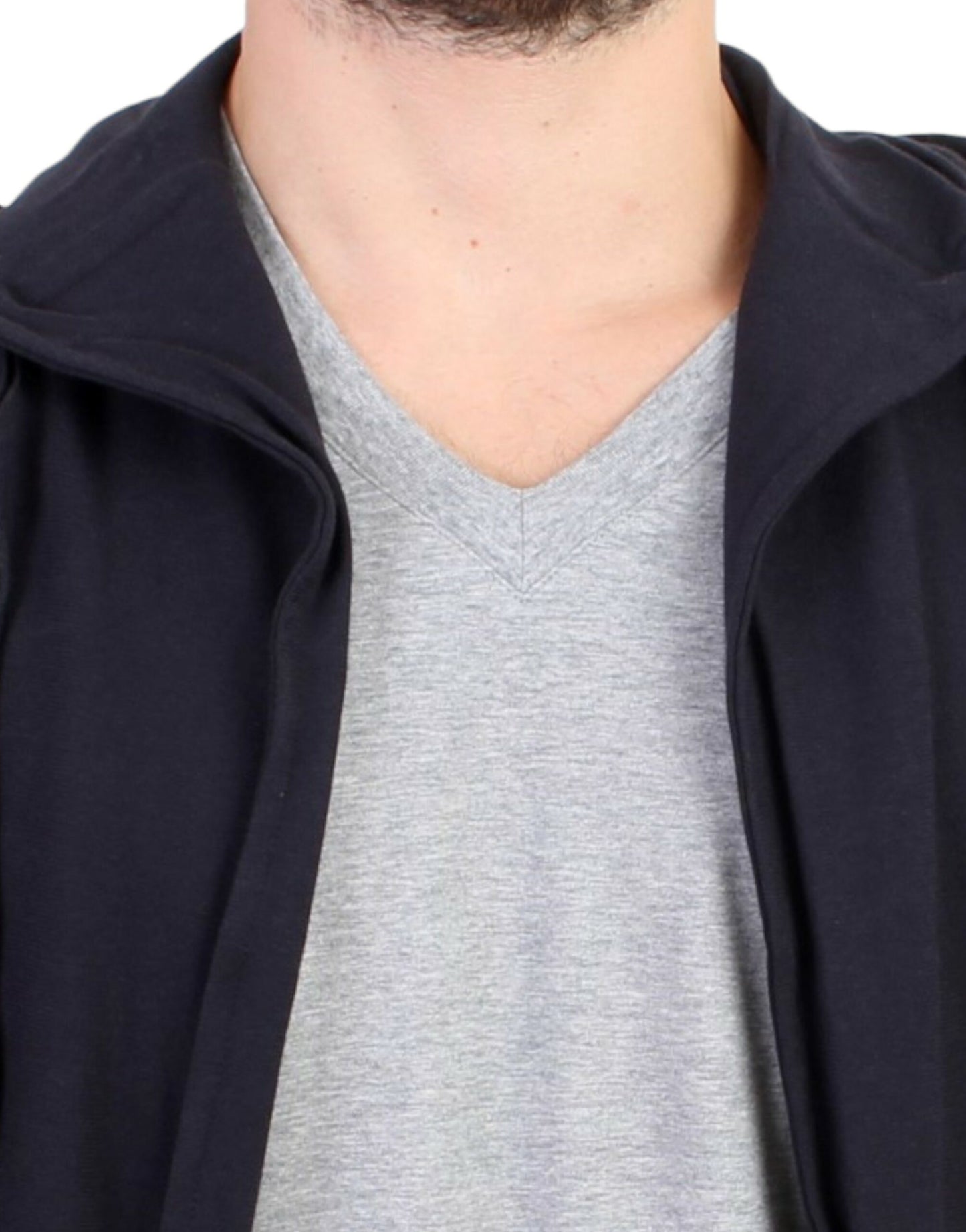 Costume National Blauer Baumwollpullover mit Kapuze