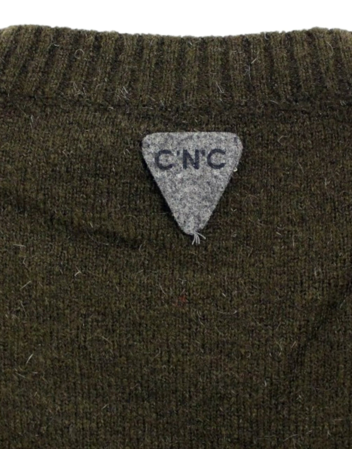 Costume National Braun gestreifter Pullover mit Rundhalsausschnitt