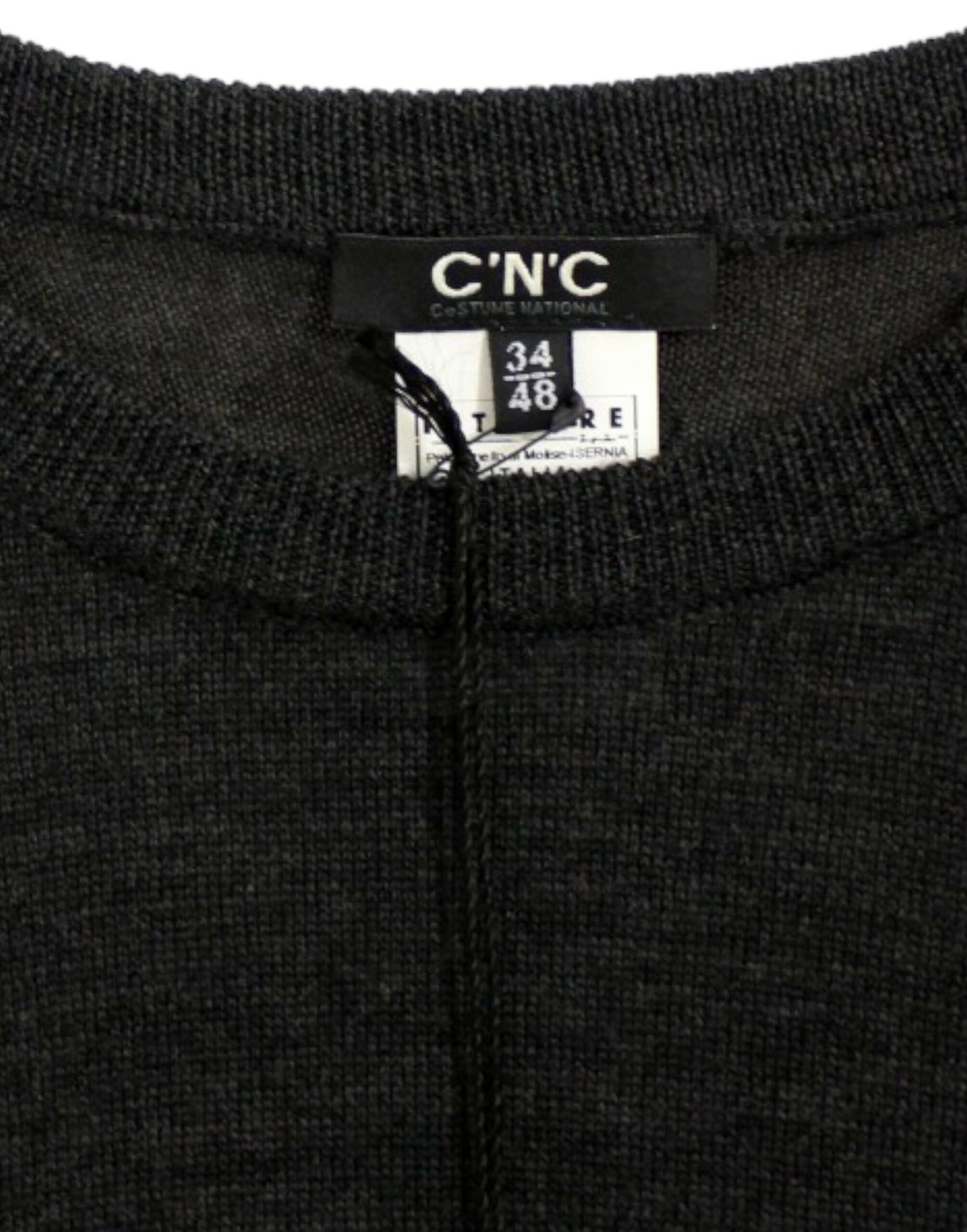 Costume National Grauer Pullover mit Rundhalsausschnitt