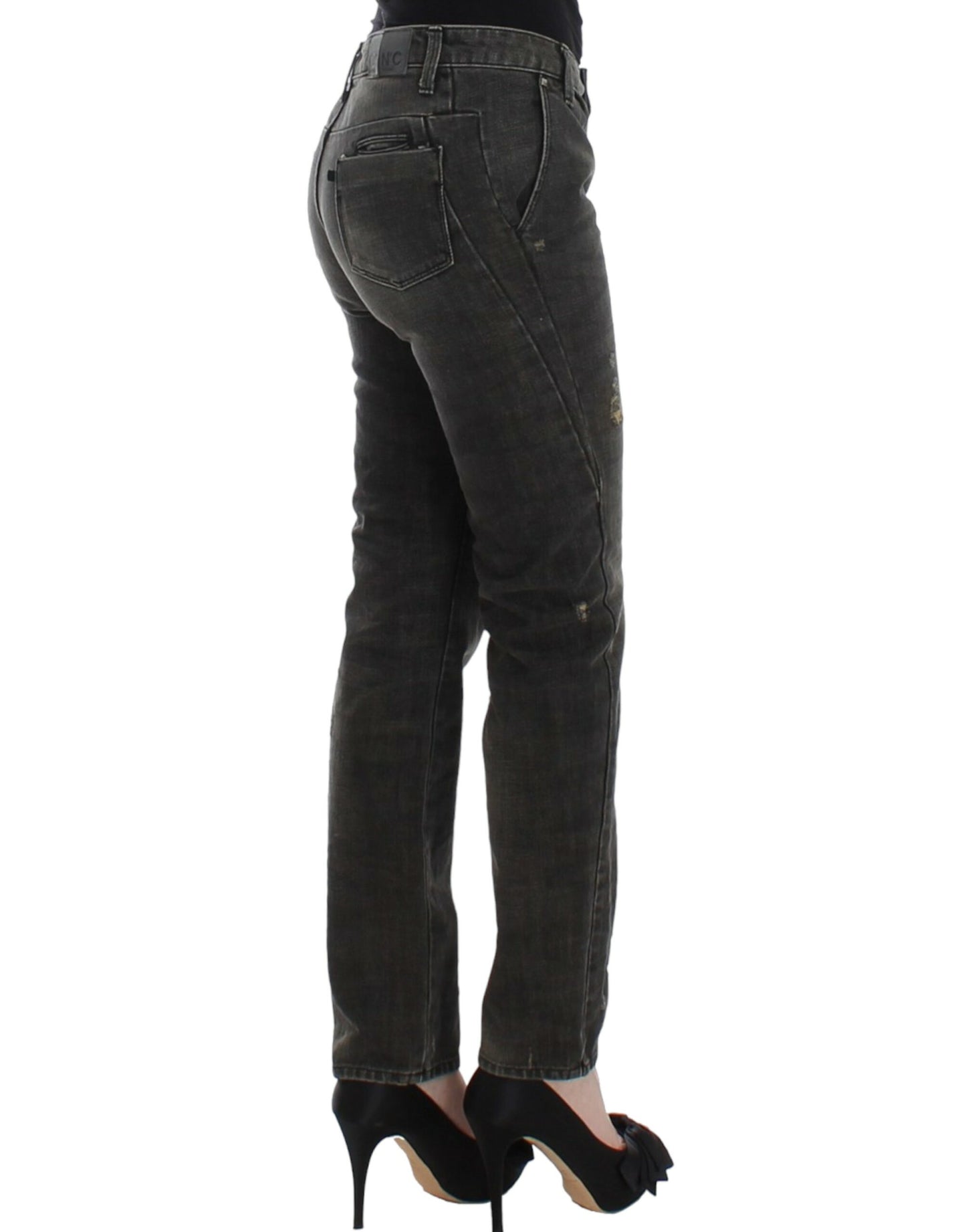 Costume National Graue Jeans im Used-Look