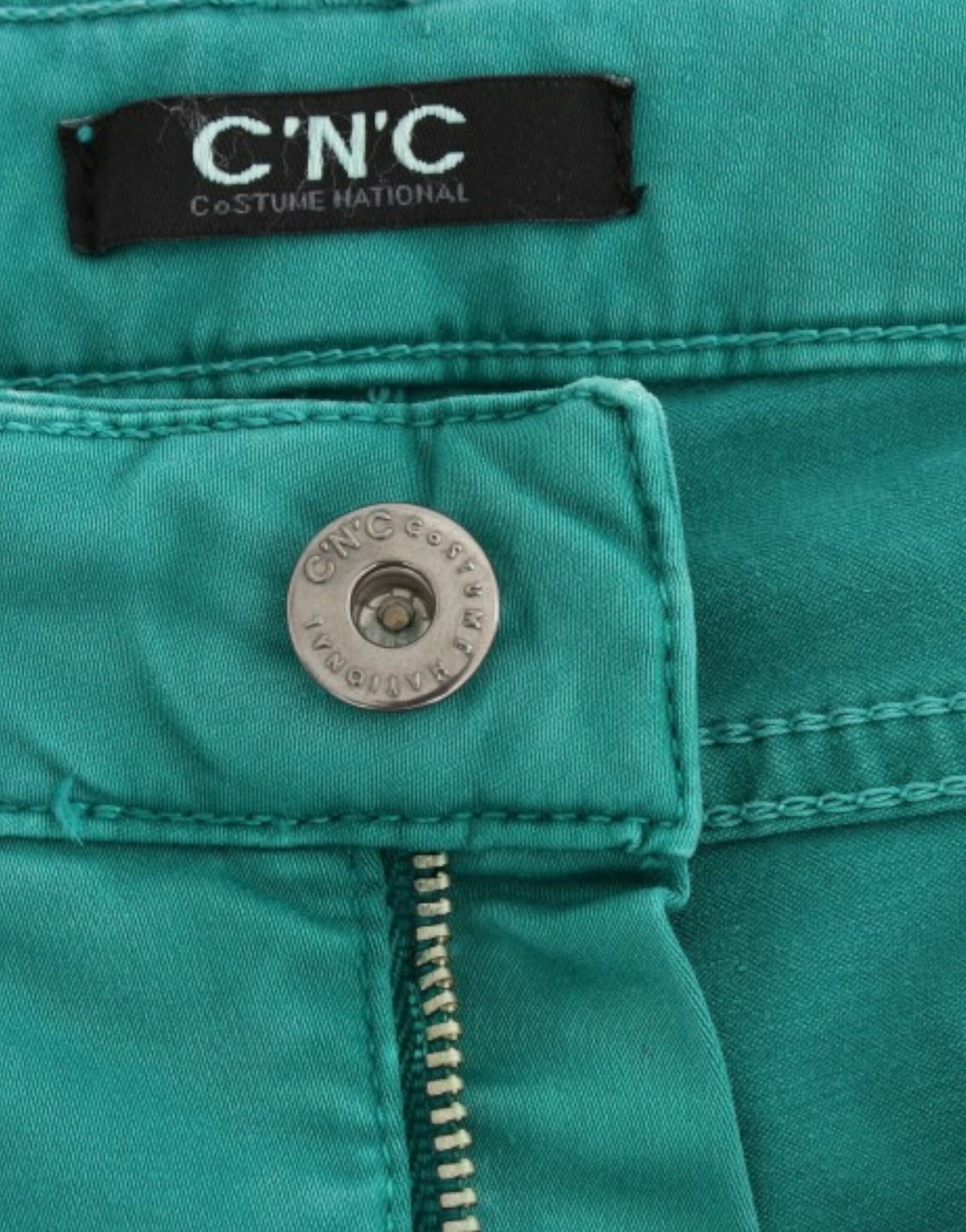 Costume National Grüne Jeans mit geradem Bein