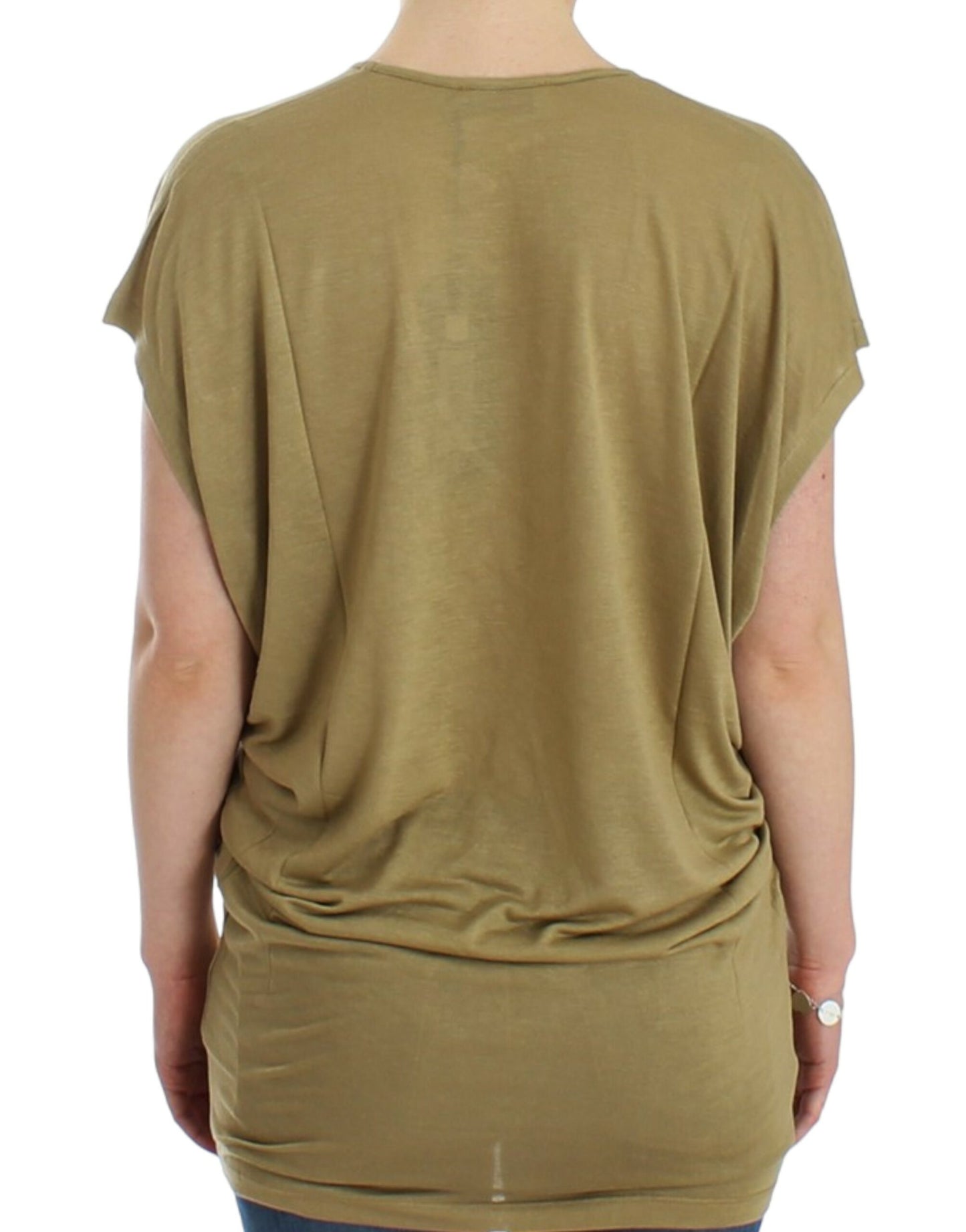 Costume National Grün bedrucktes T-Shirt mit kurzen Ärmeln