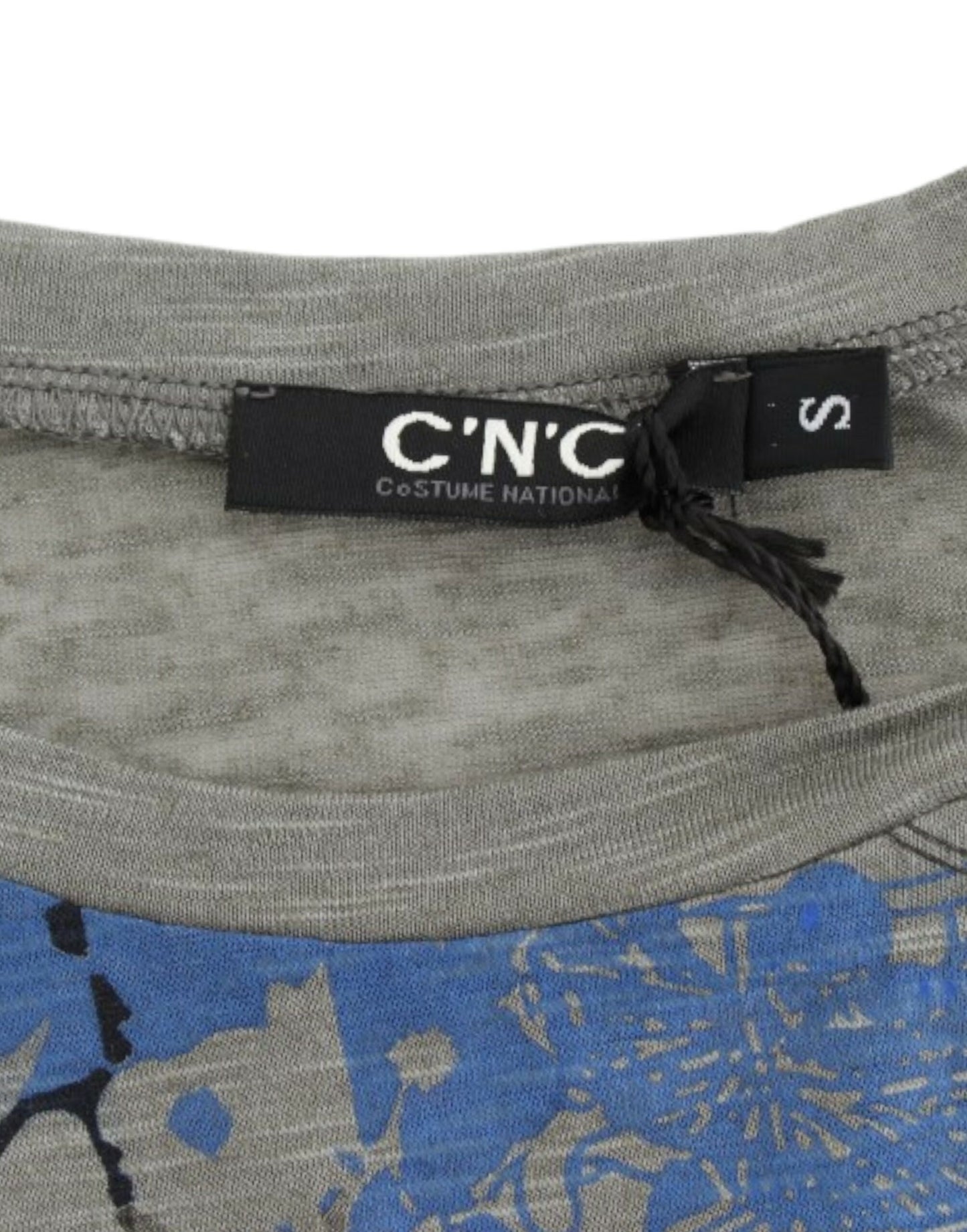 Costume National Ärmelloses T-Shirt mit grauem Aufdruck