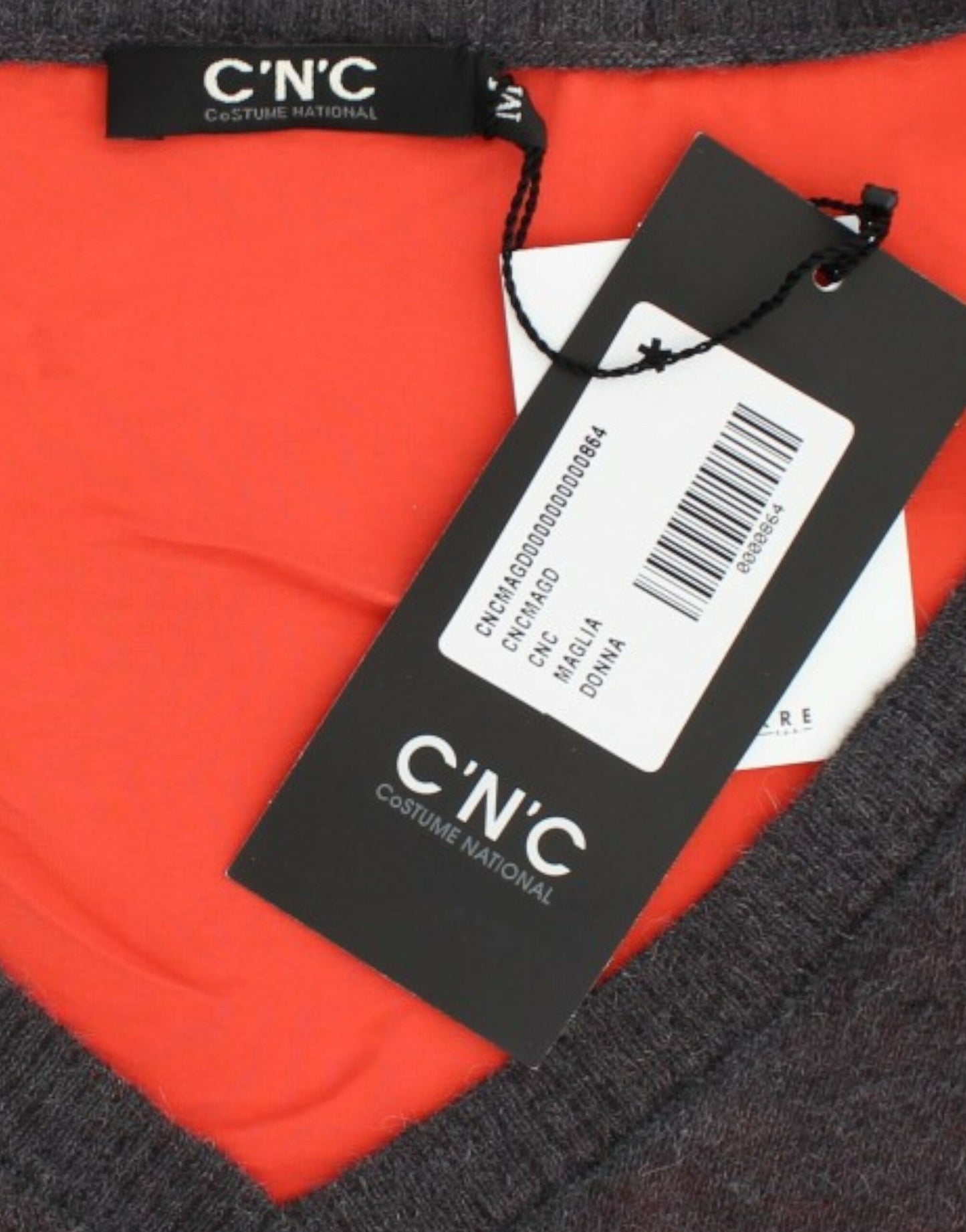 Costume National Grauer kurzärmeliger Pullover