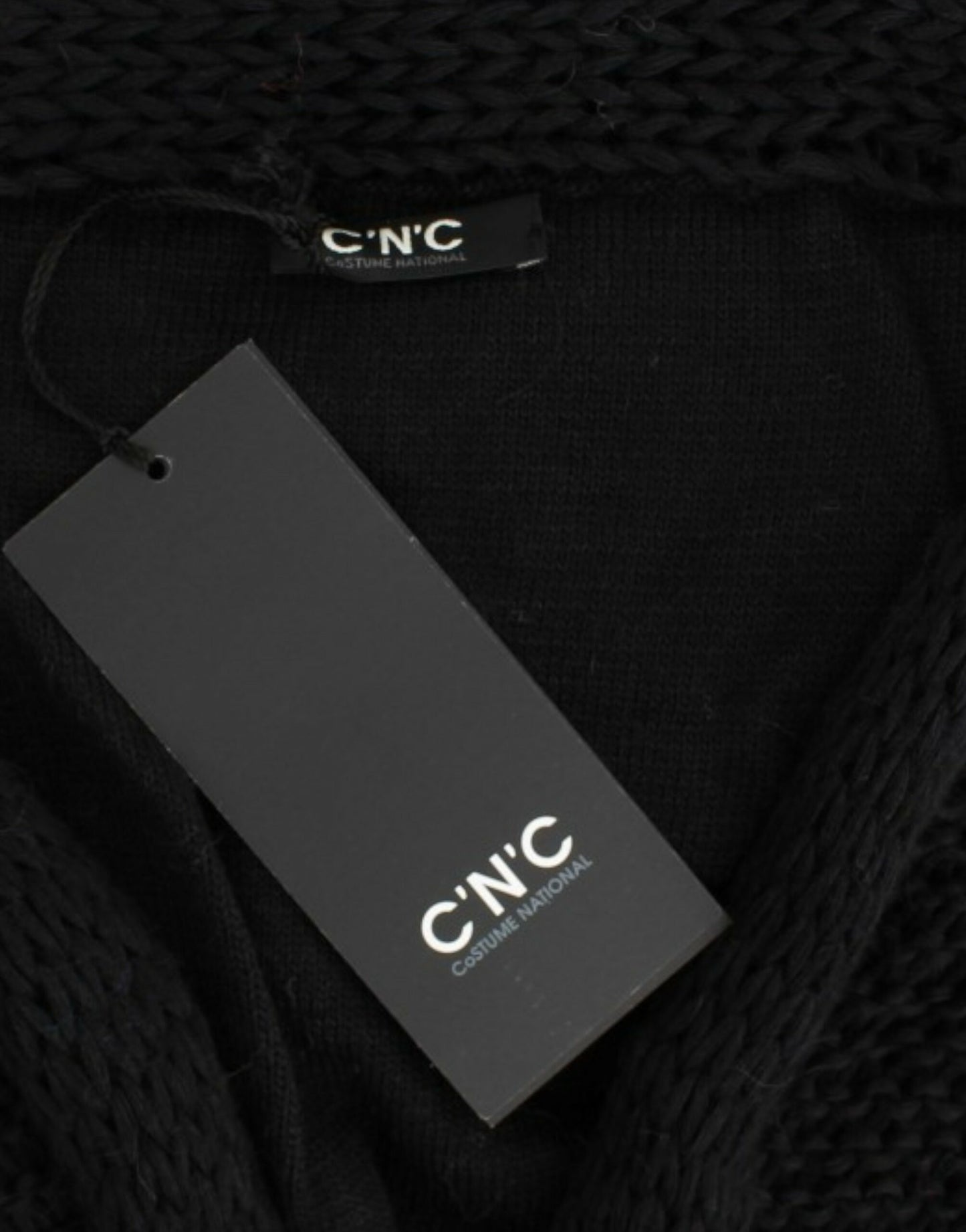 Costume National Schwarzer ärmelloser Strickcardigan