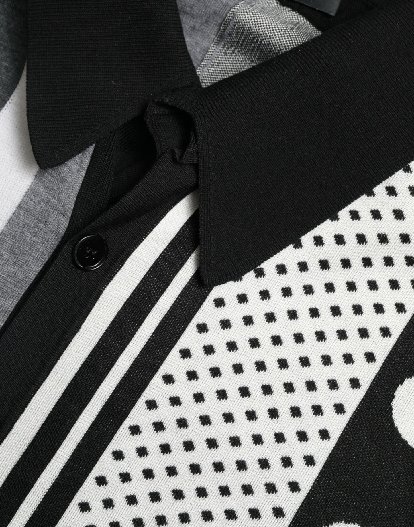 Dolce & Gabbana Schwarz Weiß Pullover Strickjacke Polo Pullover