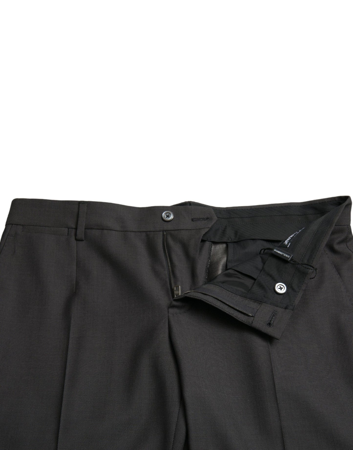 Dolce & Gabbana Dunkelgraue schmale formelle Stretch-Hose