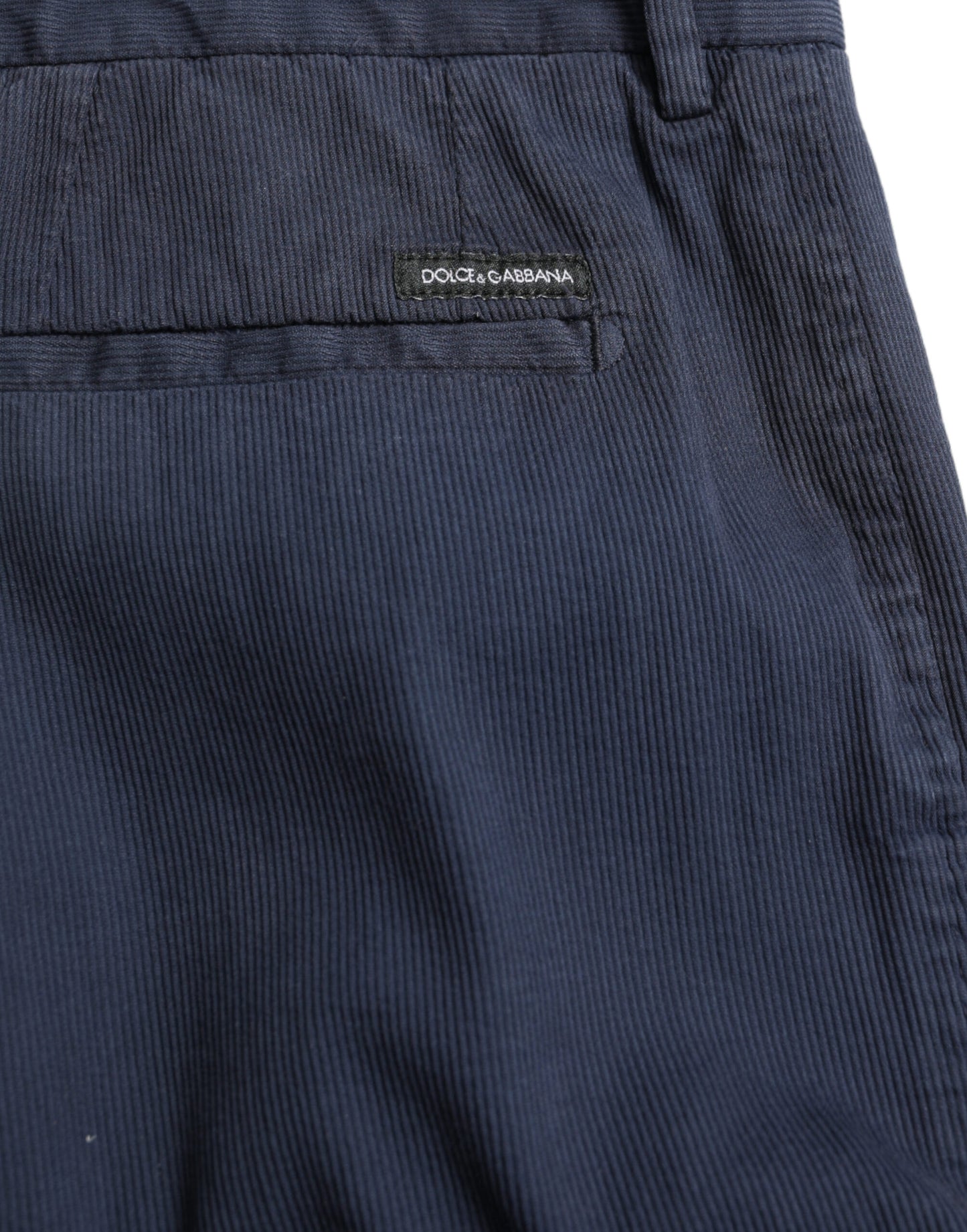 Dolce & Gabbana Dunkelblaue Baumwoll-Stretch-Hose mit schmaler Passform