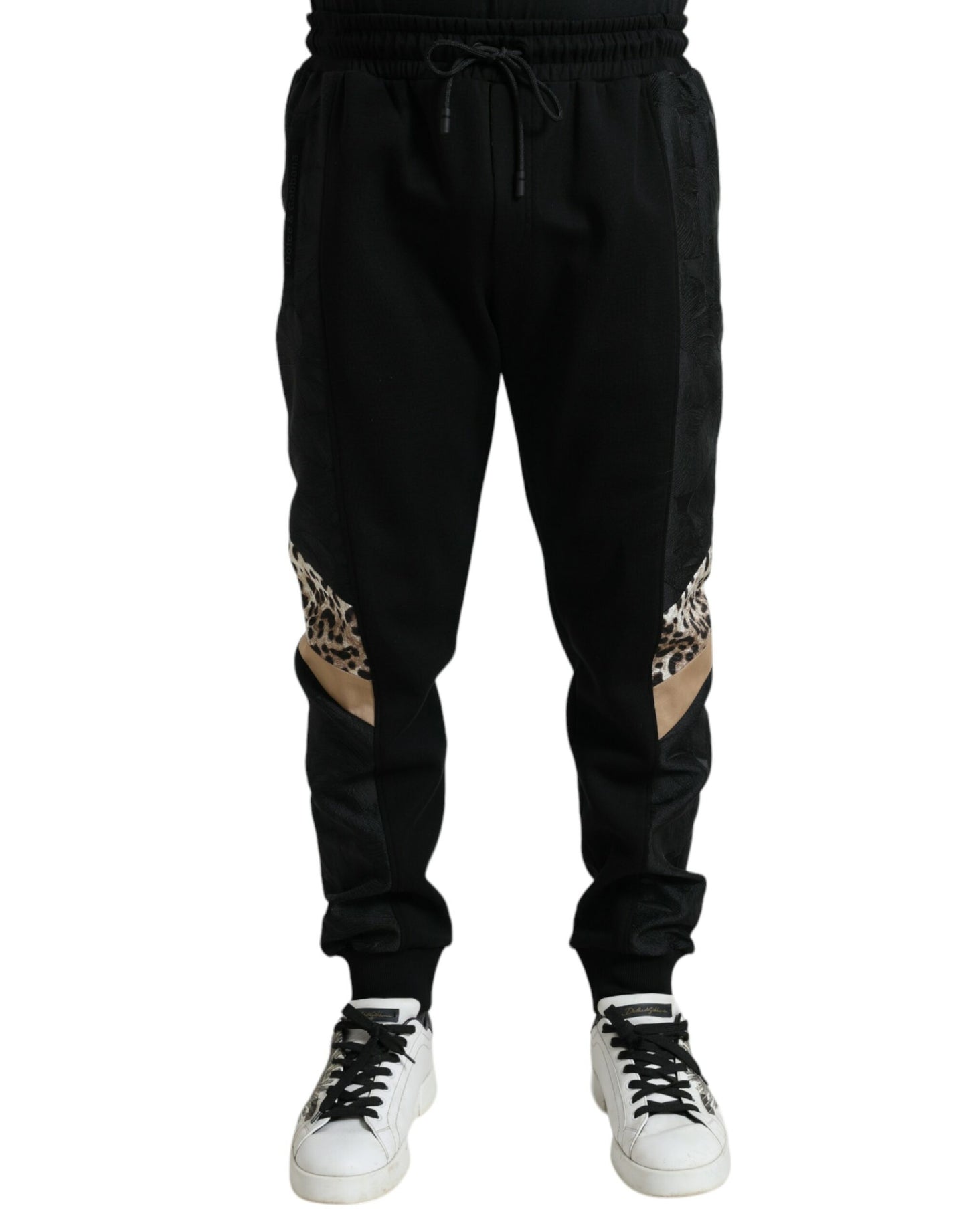 Dolce & Gabbana Schwarze Cotton Slim Stretch-Jogger-Hose