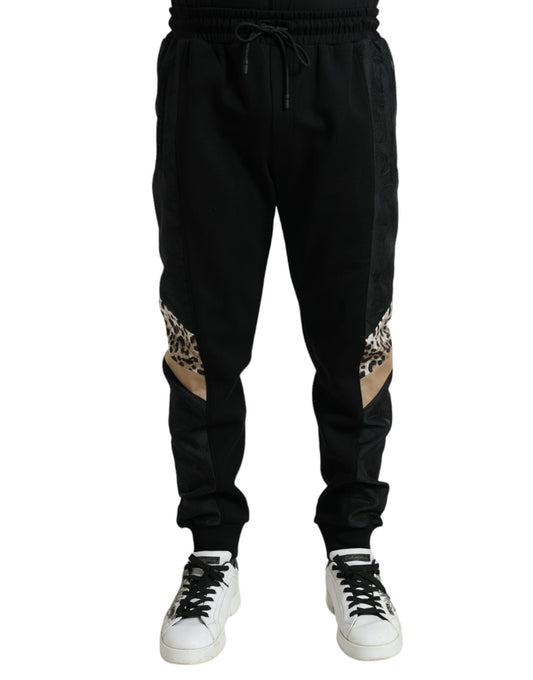 Dolce & Gabbana Schwarze Cotton Slim Stretch-Jogger-Hose