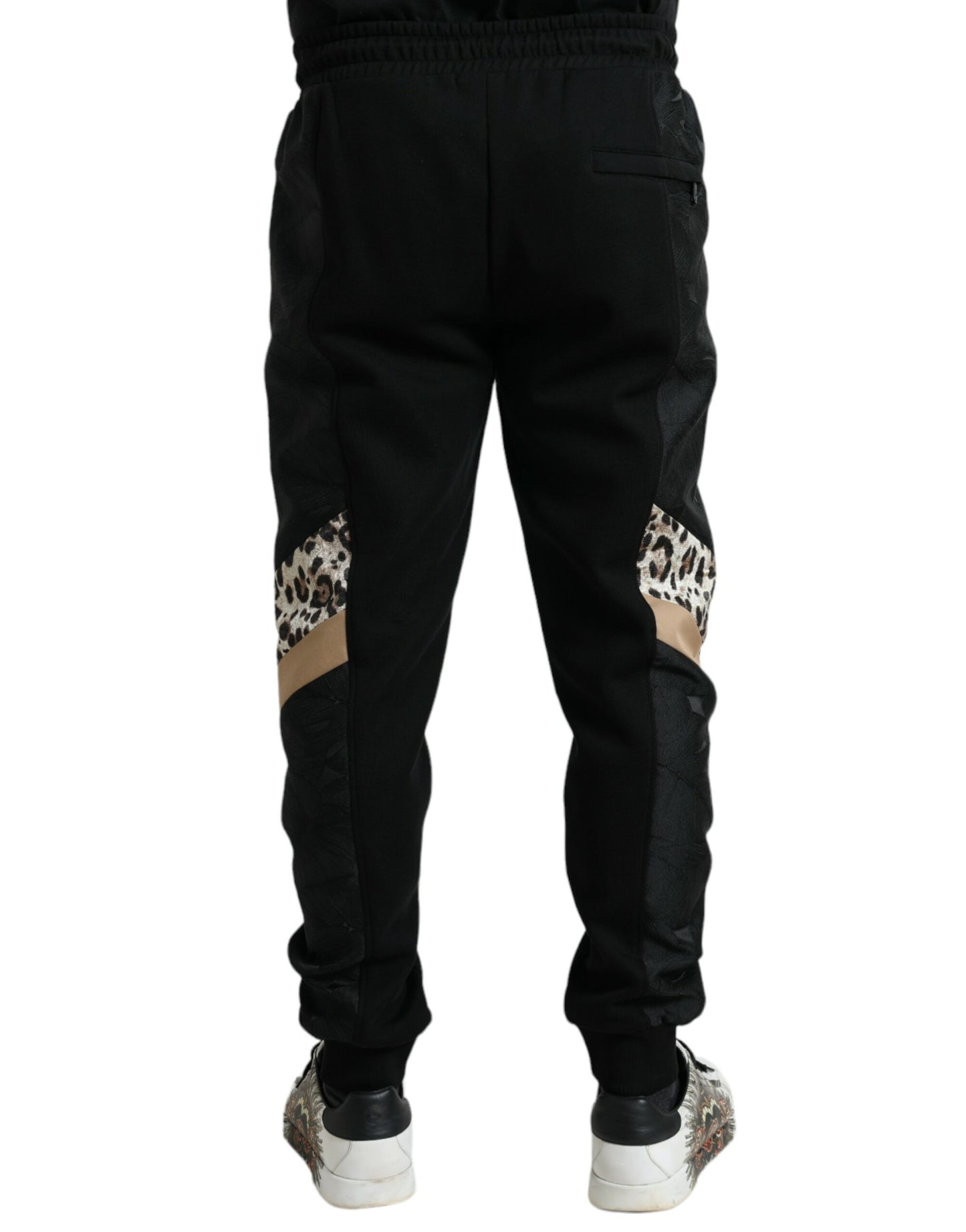 Dolce & Gabbana Schwarze Cotton Slim Stretch-Jogger-Hose
