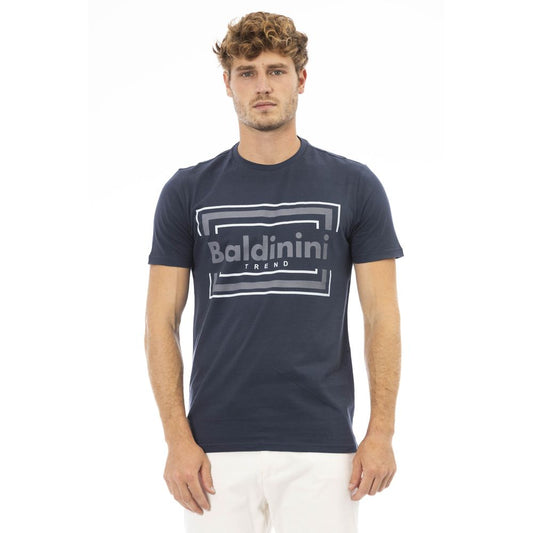 Baldinini Trend Blaues Herren T-Shirt aus Baumwolle