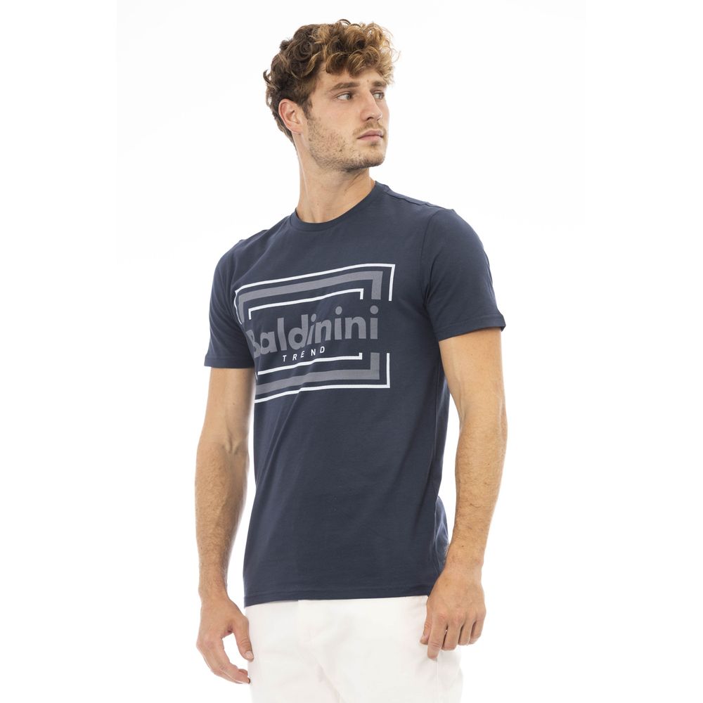 Baldinini Trend Blaues Herren T-Shirt aus Baumwolle