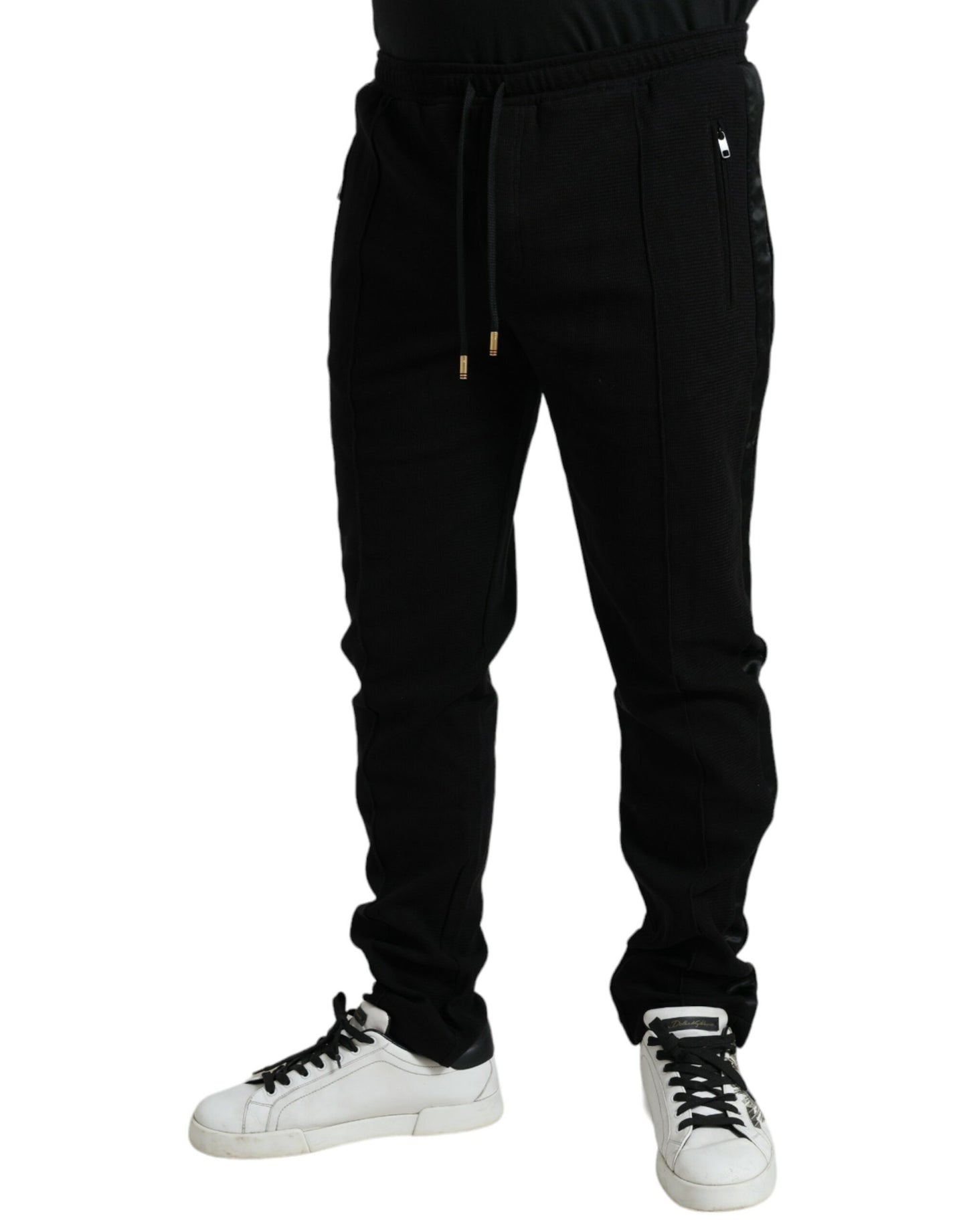 Dolce & Gabbana Schwarze Jogger-Sweatpants aus Baumwollmischung