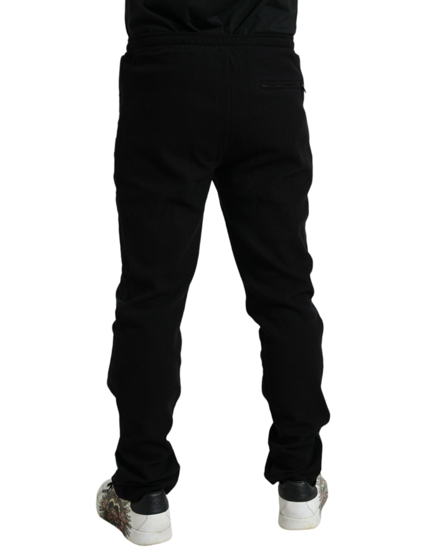 Dolce & Gabbana Schwarze Jogger-Sweatpants aus Baumwollmischung