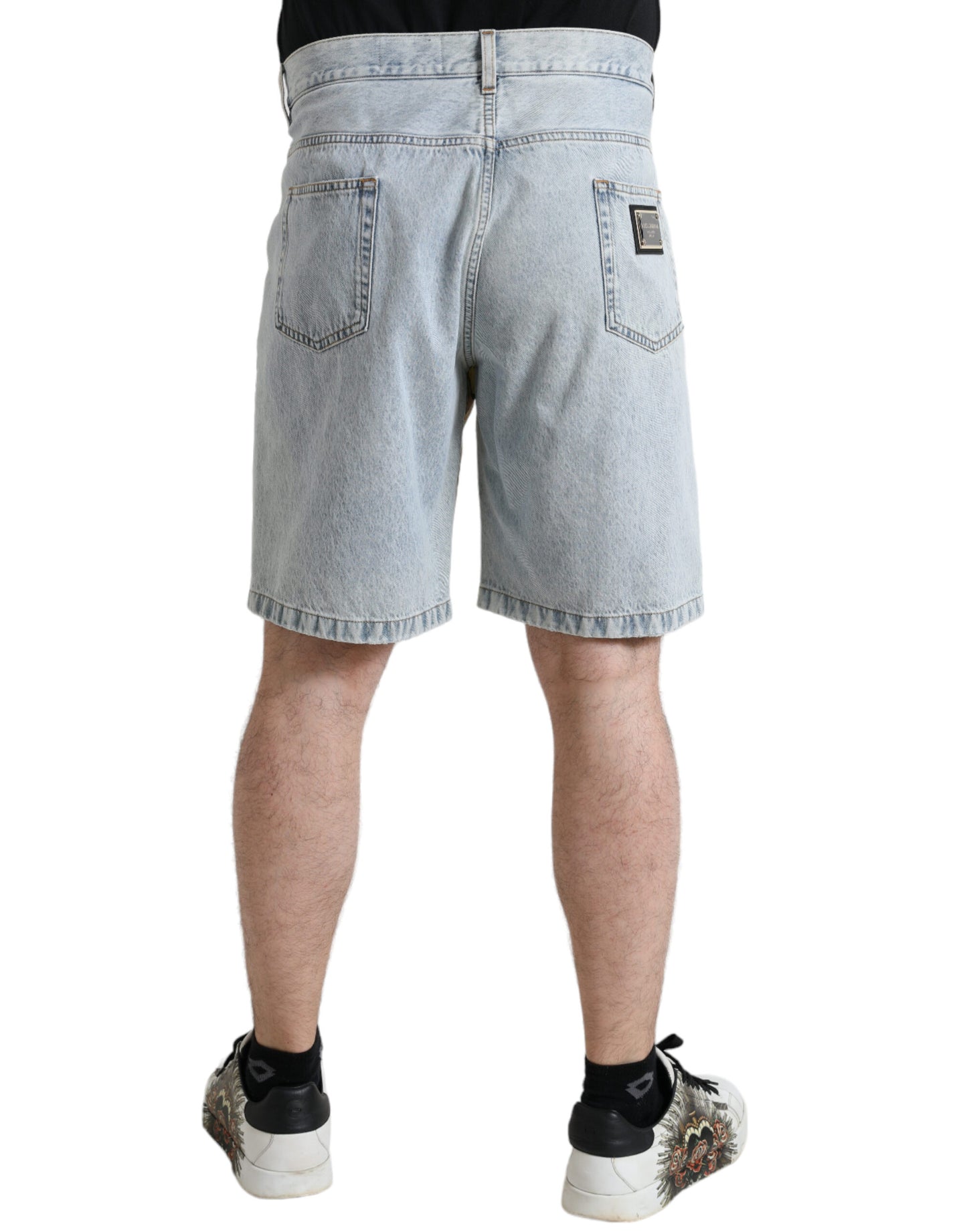 Dolce & Gabbana Bermuda-Shorts aus Denim mit Blumenmuster in mehreren Farben