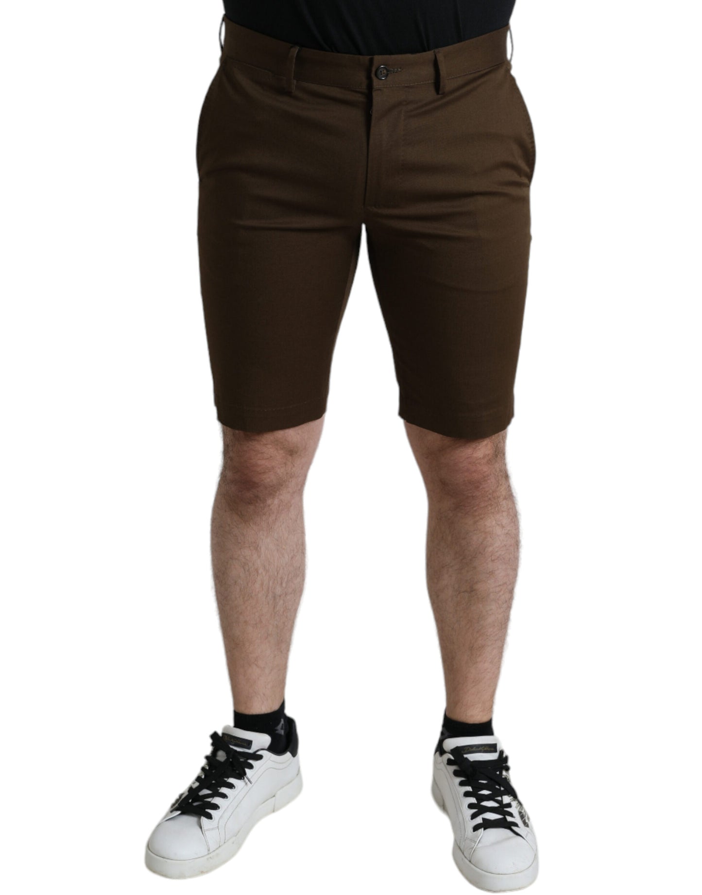 Dolce & Gabbana Braun Baumwolle Stretch Männer Bermuda Shorts