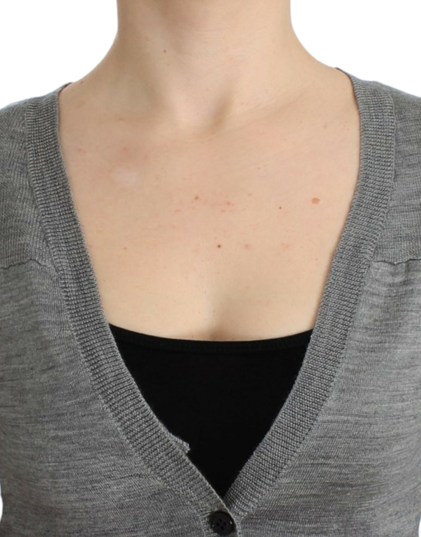 Costume National Graue leichte Strickjacke