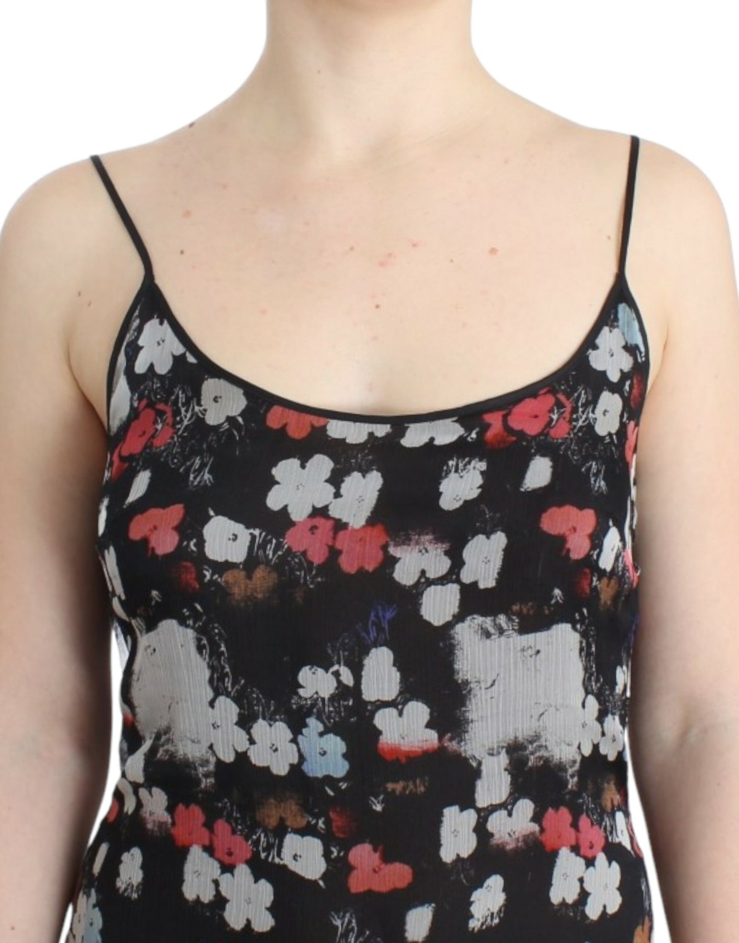 Costume National Geblümtes Minikleid aus Seide