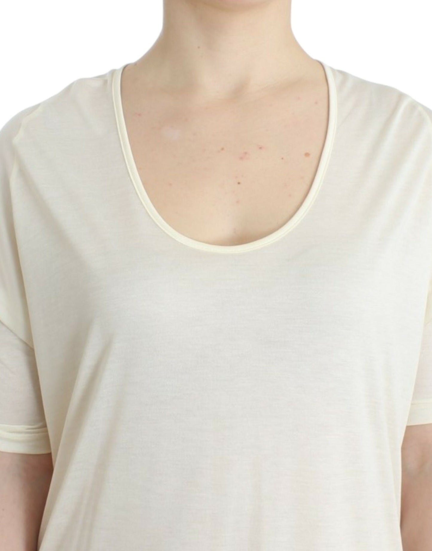 Costume National Weißes Modal-Schlauchkleid