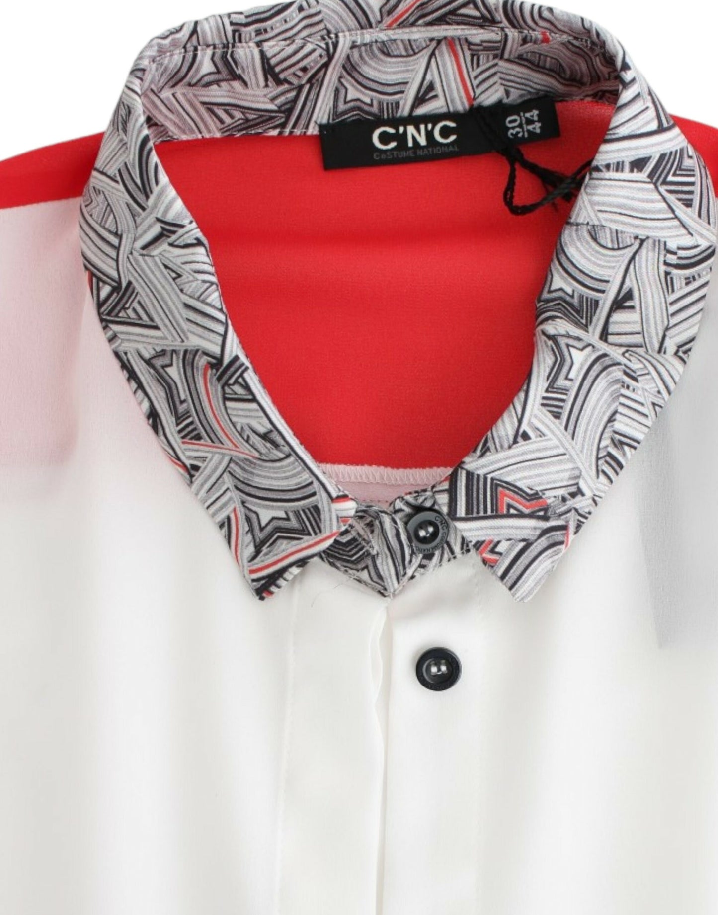 Costume National Weißes Hemdkleid mit assymetrischem Saum