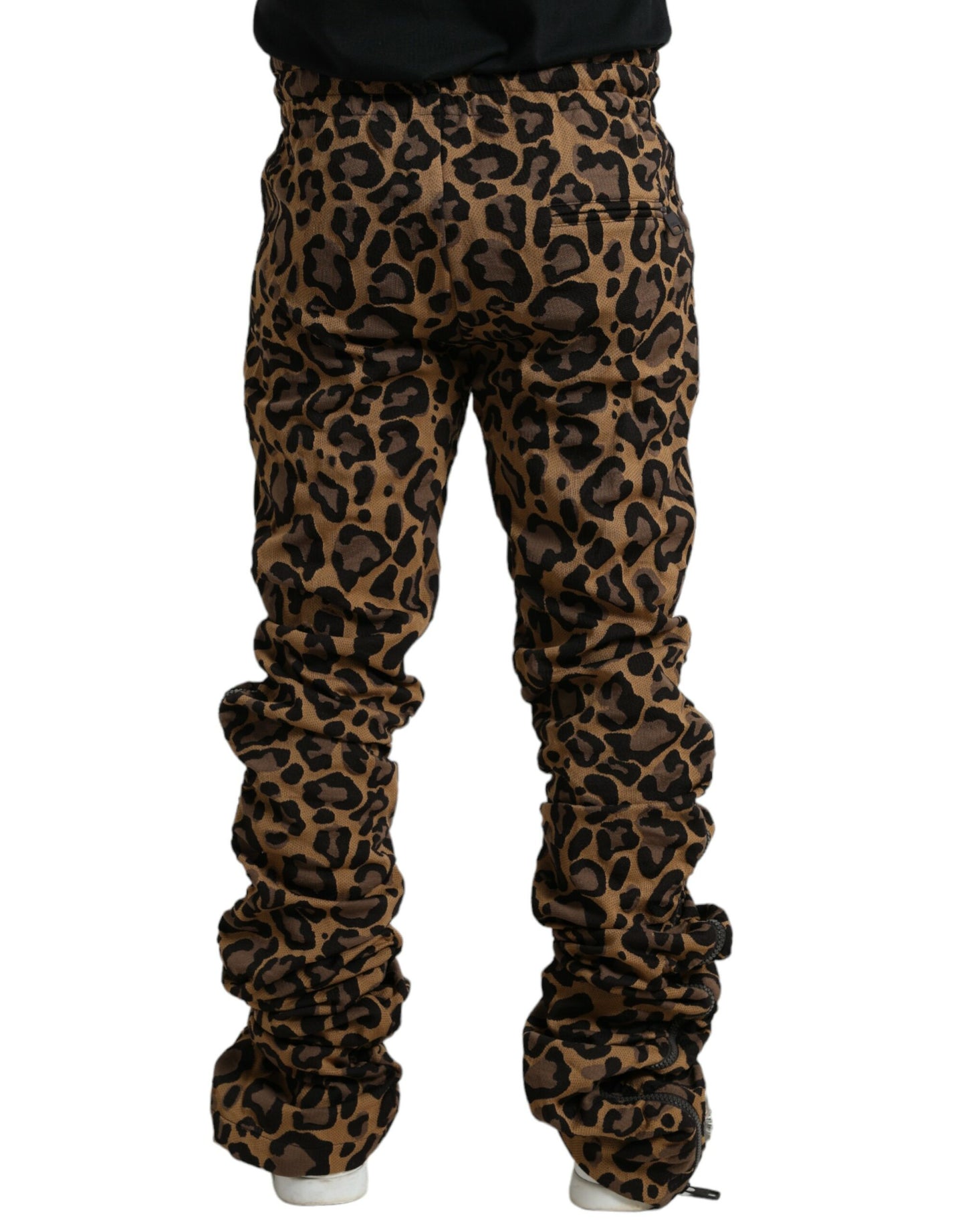 Dolce & Gabbana Braune Leopard-Jacquard-Joggerhose