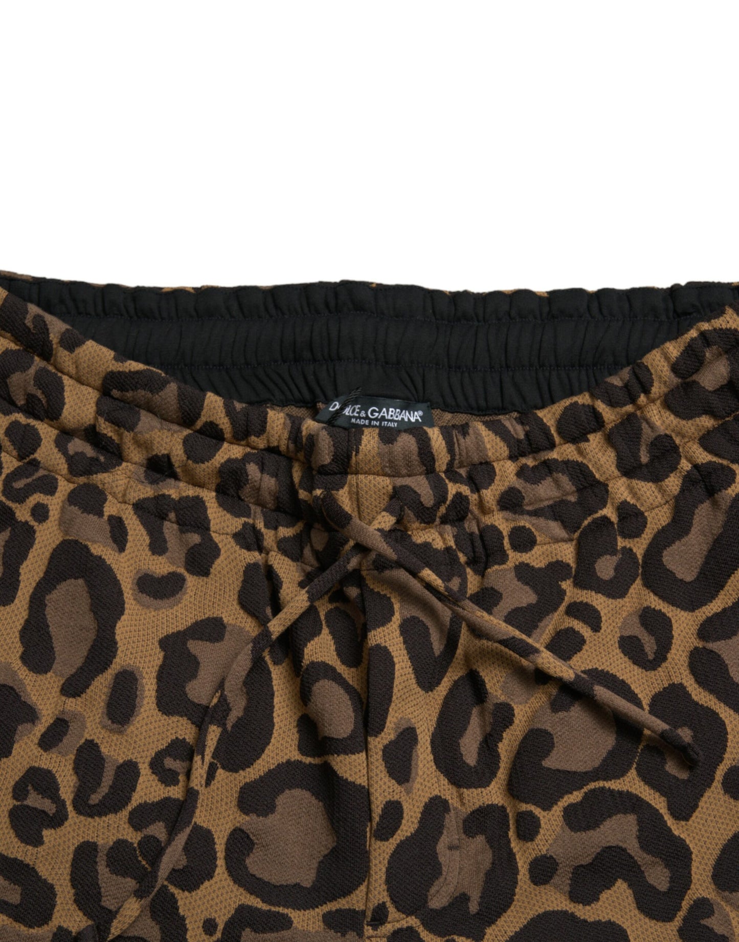 Dolce & Gabbana Braune Leopard-Jacquard-Joggerhose
