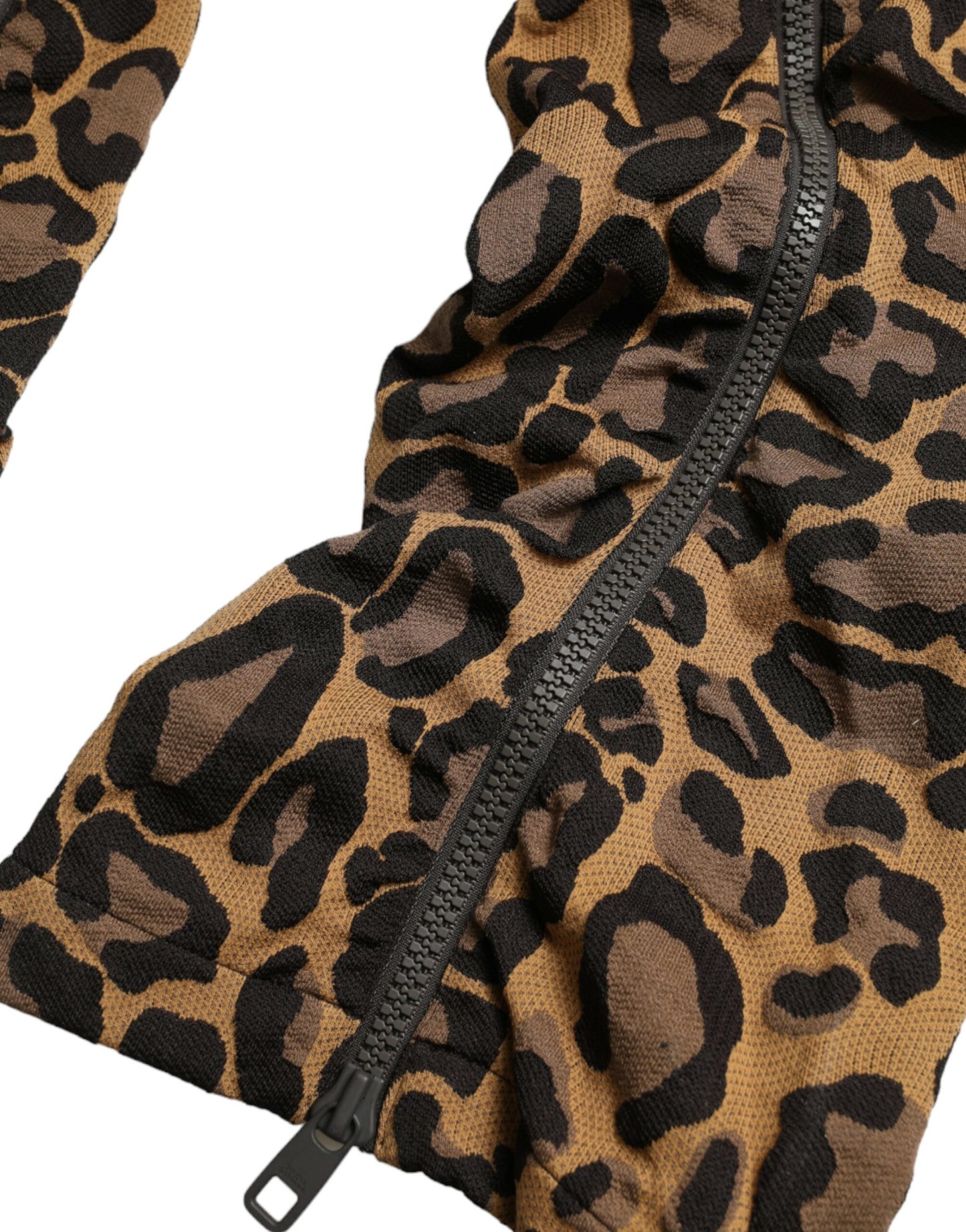 Dolce & Gabbana Braune Leopard-Jacquard-Joggerhose