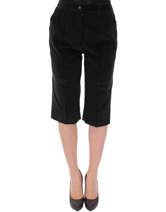 Dolce & Gabbana Schwarze Baumwollshorts Hose