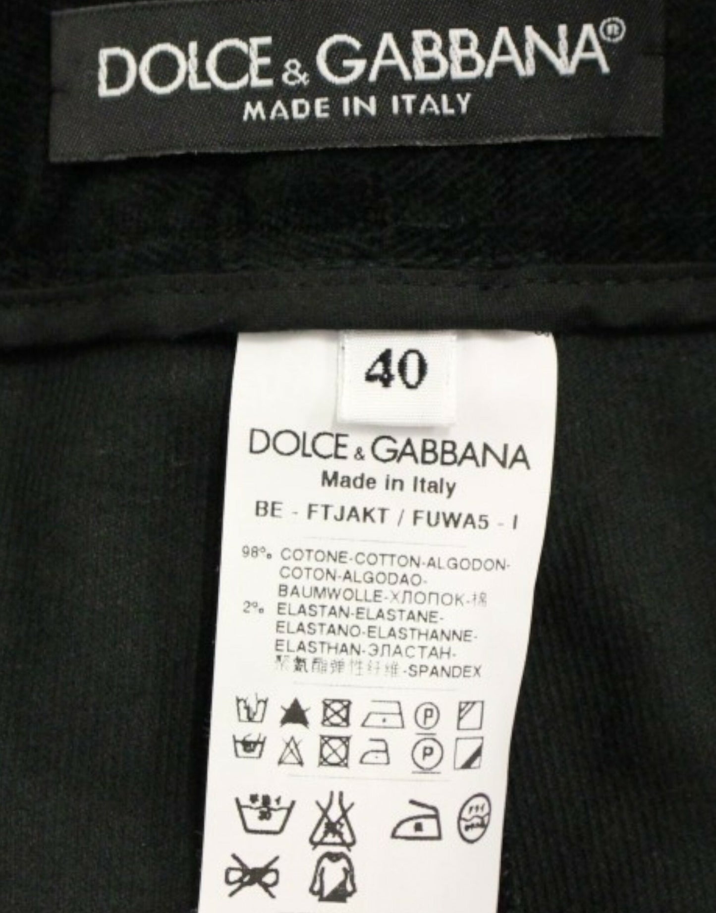 Dolce & Gabbana Schwarze Baumwollshorts Hose