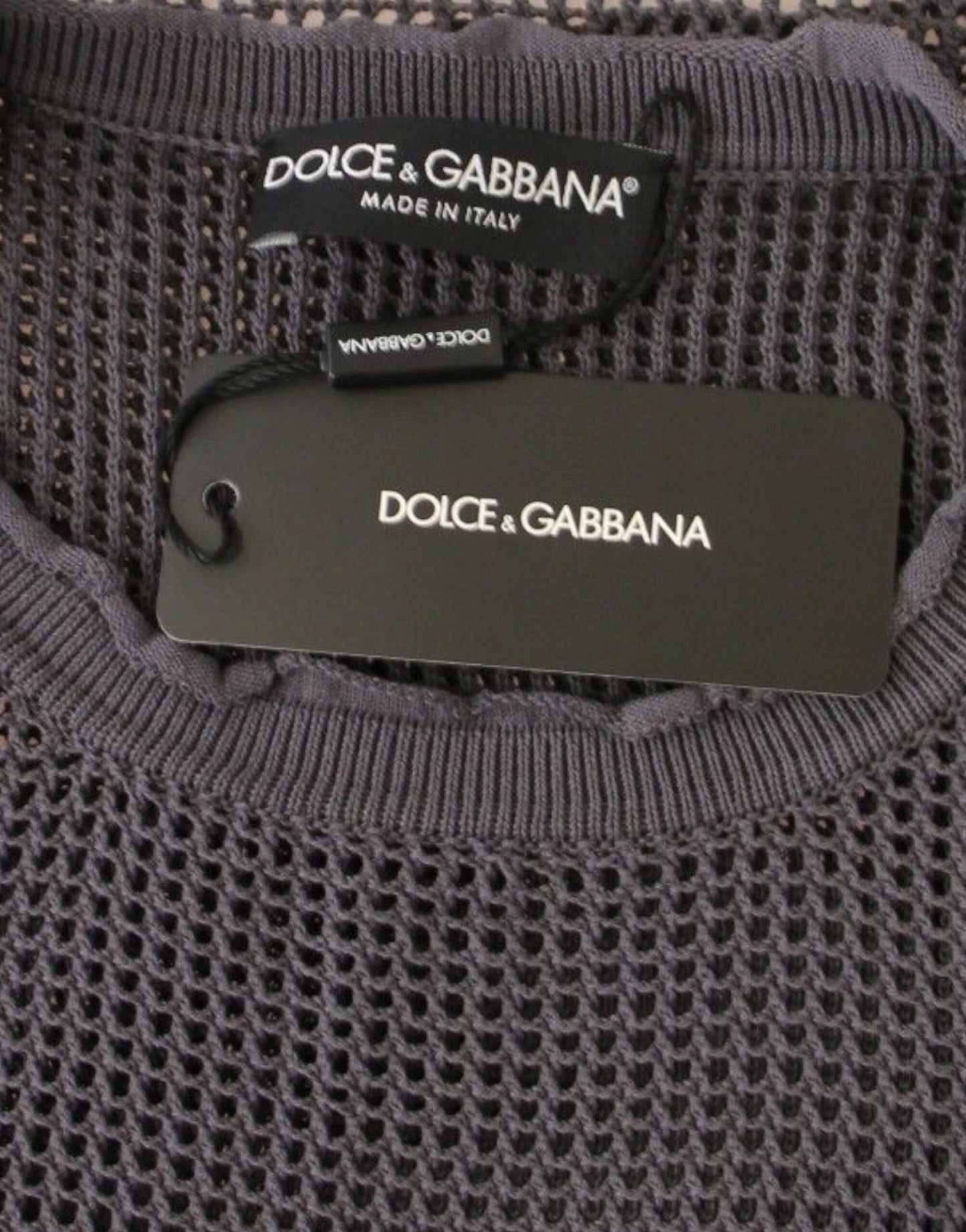 Dolce & Gabbana Lila Runway Netz Pullover Netzpullover