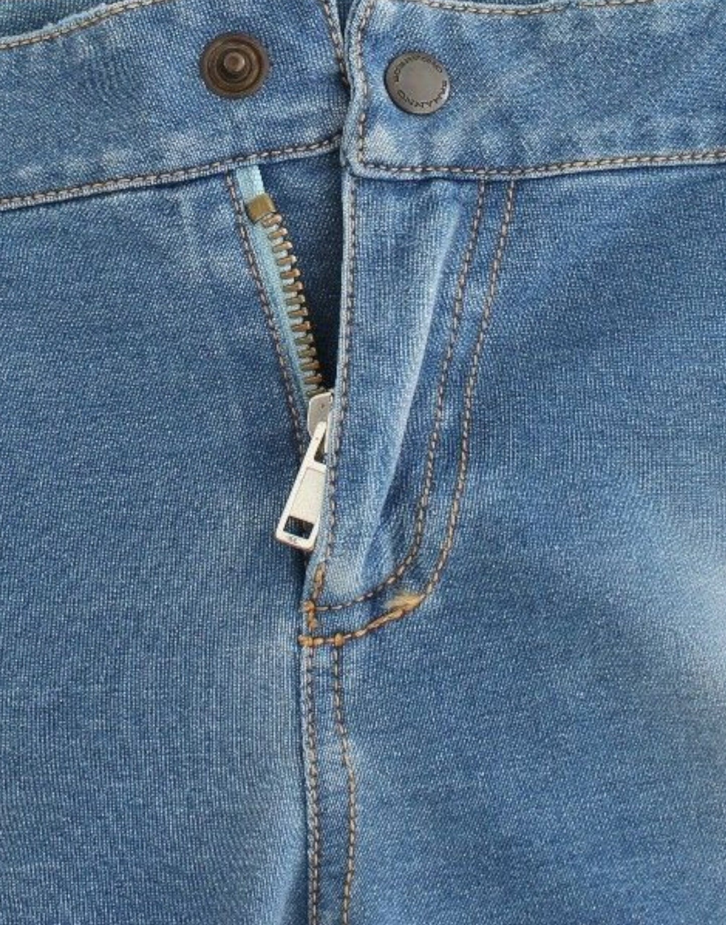 Ermanno Scervino Beachwear Blaue Jeans Caprihosen Gekürzte Hosen