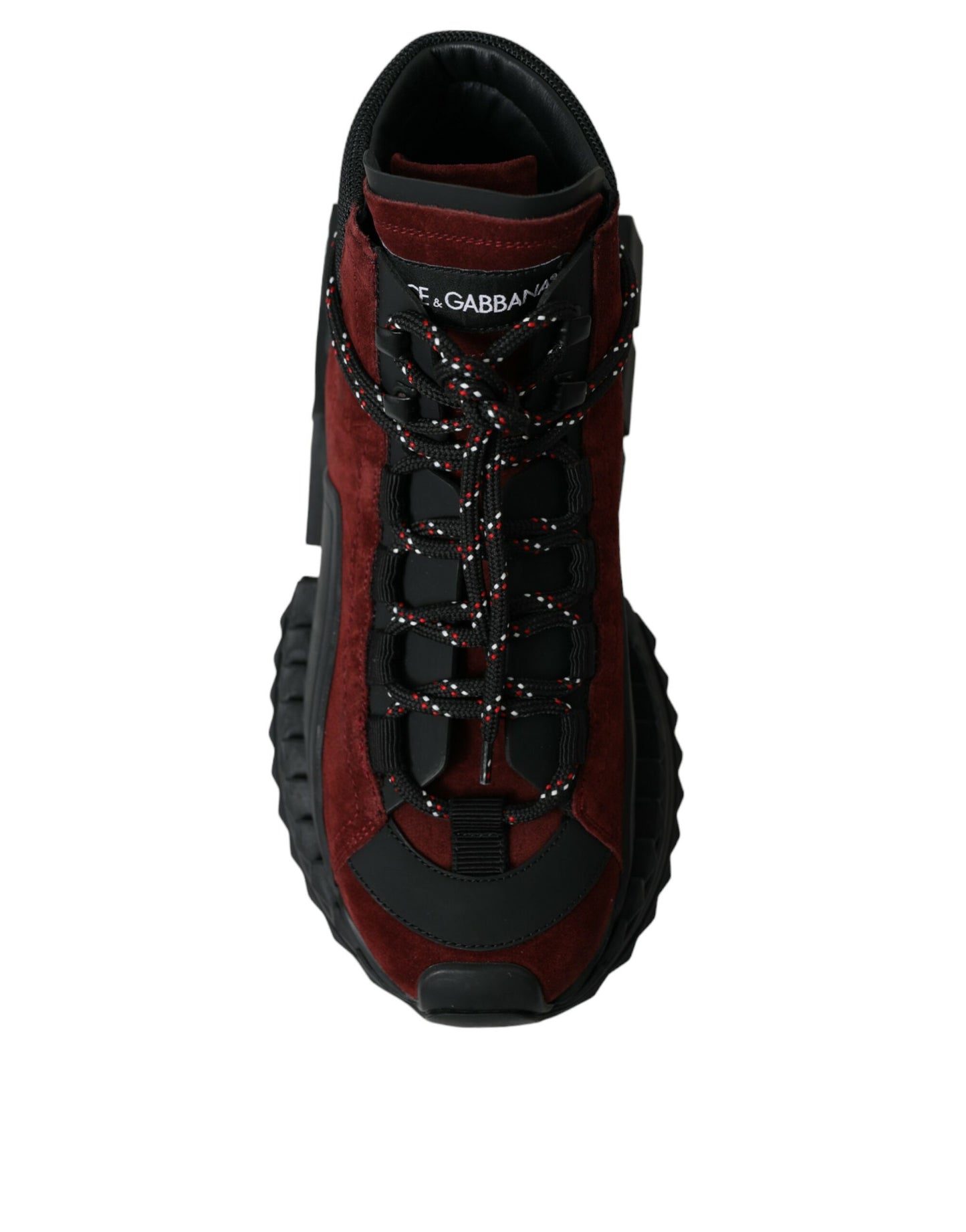 Dolce & Gabbana Burgundy Super King High Top Männer Turnschuhe Schuhe