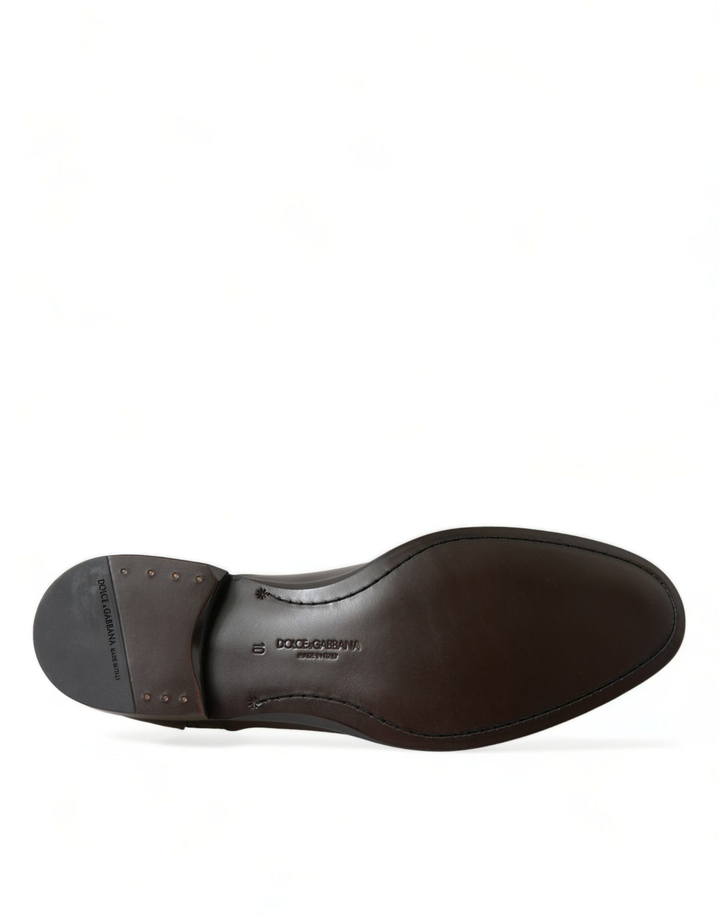 Dolce & Gabbana Braunes Exotisches Leder Formelle Herren Anzugschuhe