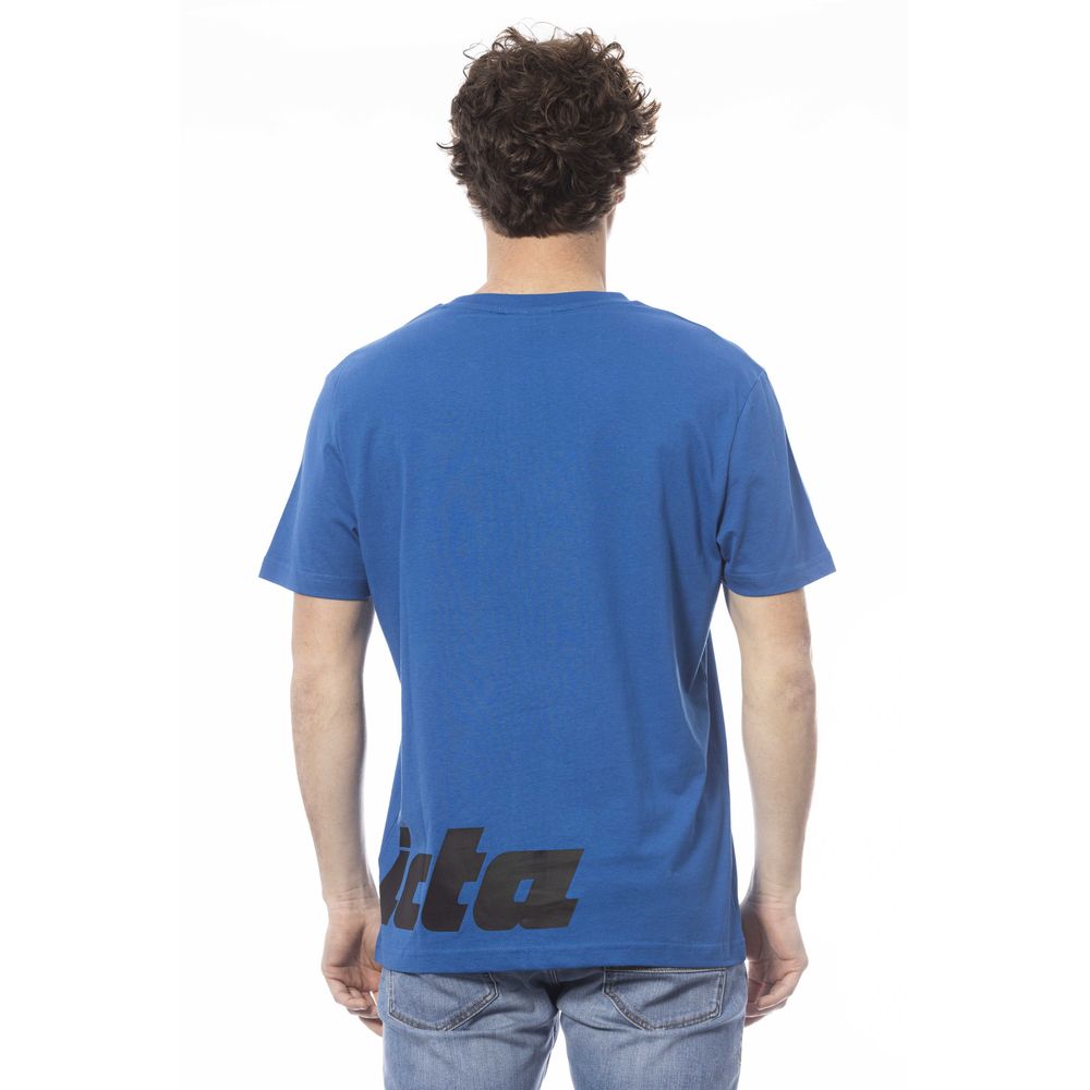 Invicta Blau Baumwolle Männer T-Shirt