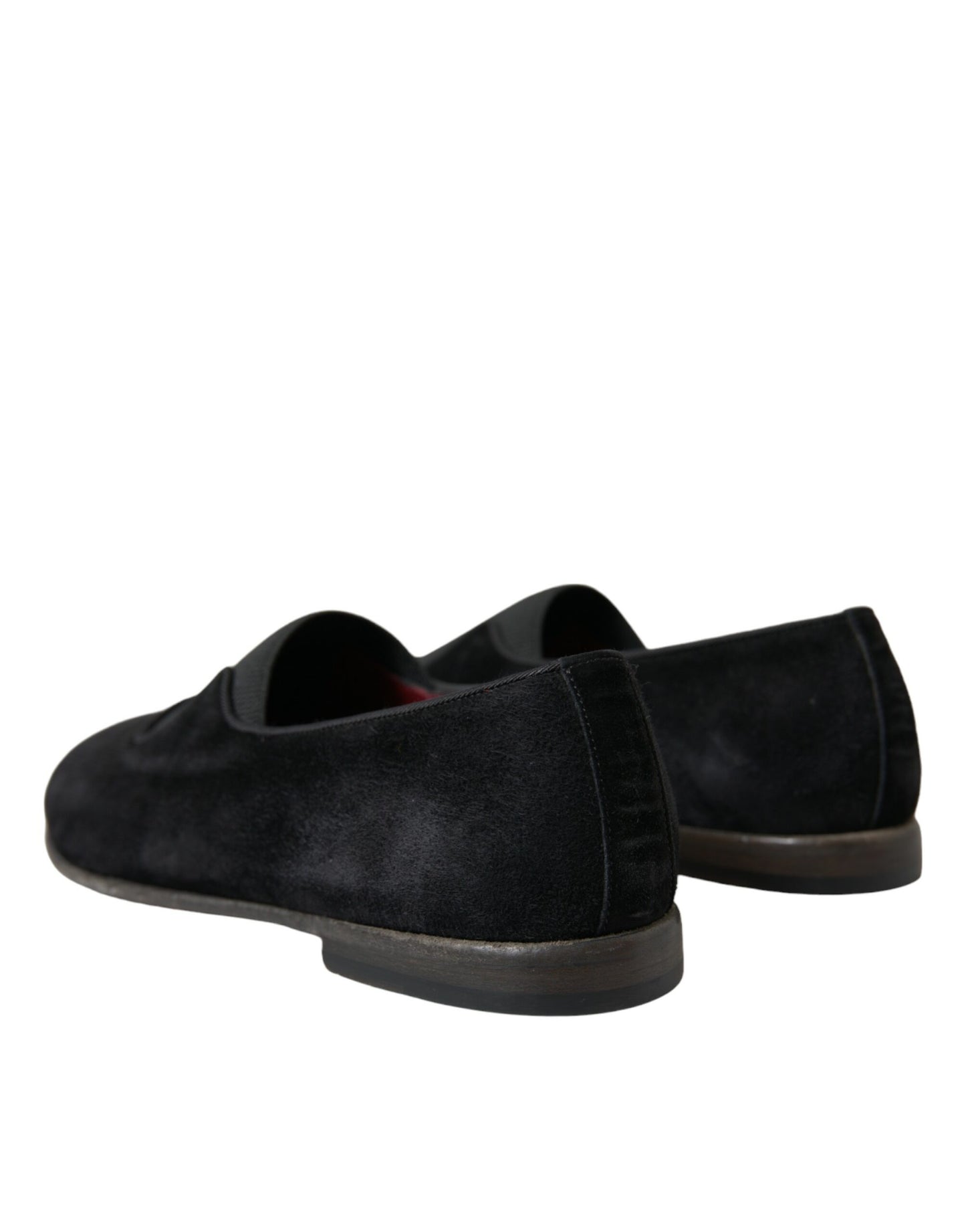 Dolce & Gabbana Schwarz RUNWAY Velour AMALFI Loafers Schuhe