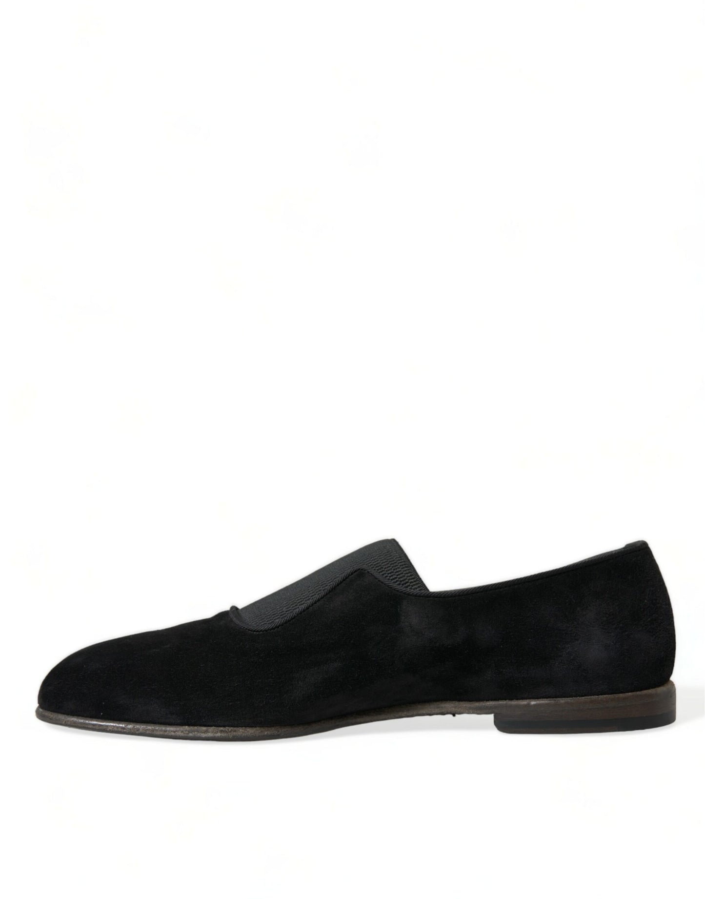 Dolce & Gabbana Schwarz RUNWAY Velour AMALFI Loafers Schuhe