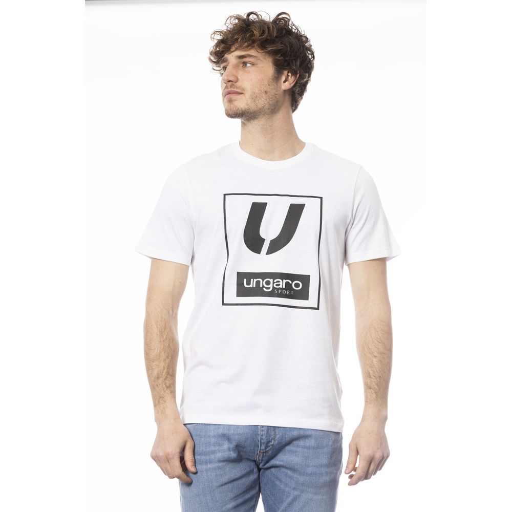 Ungaro Sport Weißes Herren-T-Shirt aus Baumwolle