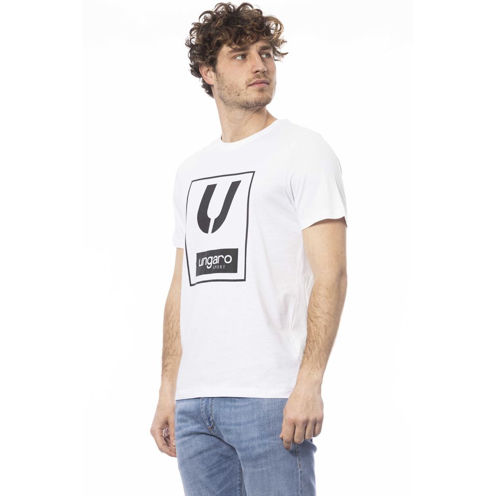 Ungaro Sport Weißes Herren-T-Shirt aus Baumwolle