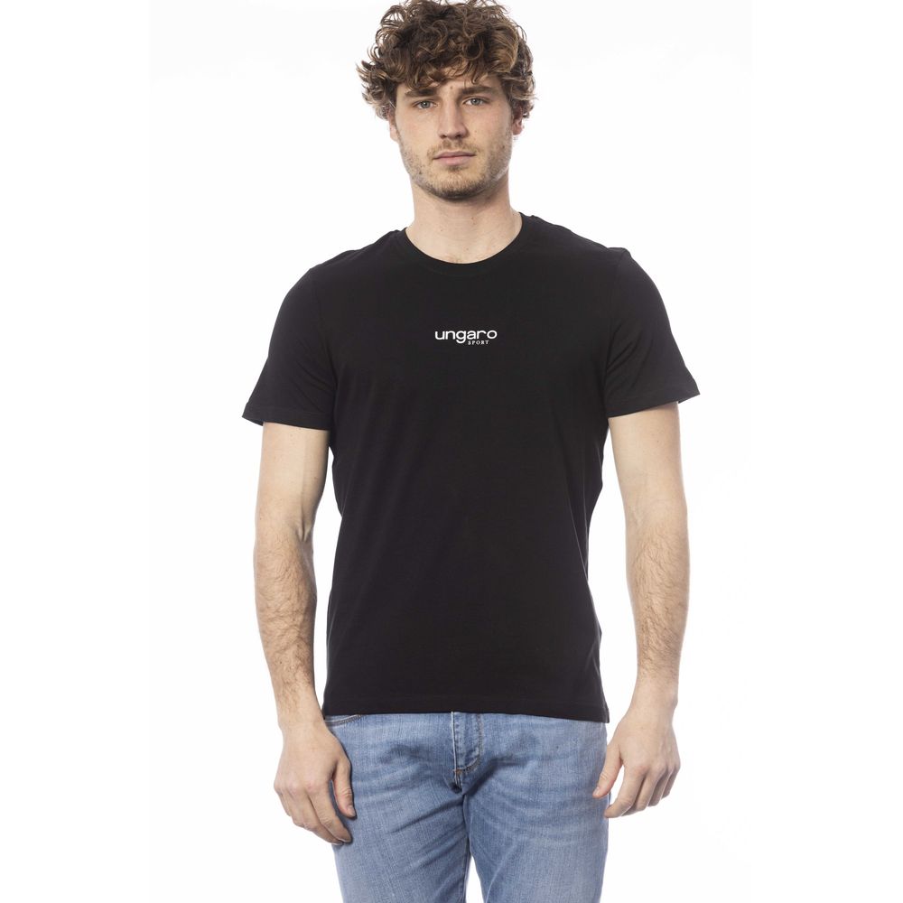 Ungaro Sport Schwarzes Baumwoll-T-Shirt für Herren