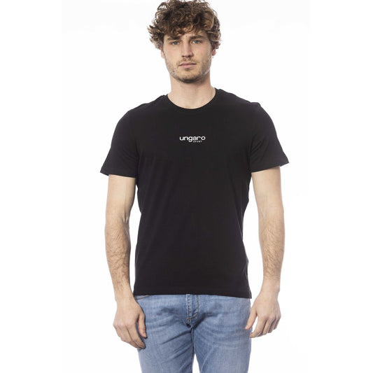 Ungaro Sport Schwarzes Baumwoll-T-Shirt für Herren