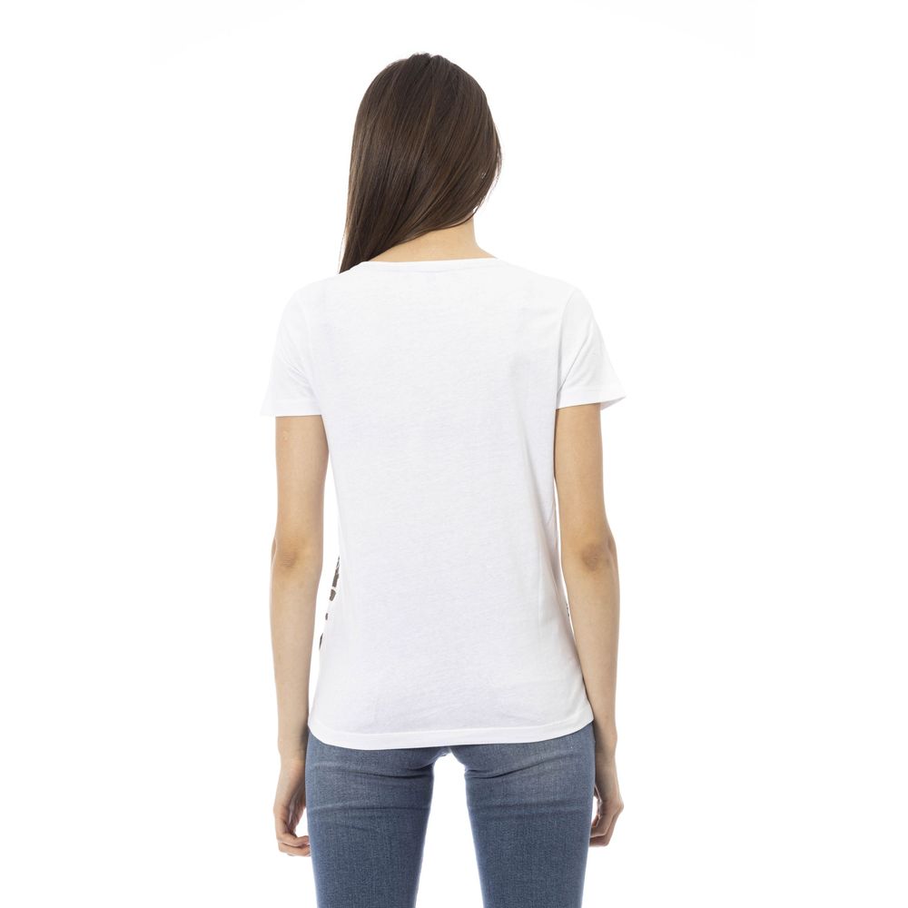 Trussardi Action Weißes T-Shirt aus Baumwolle für Frauen