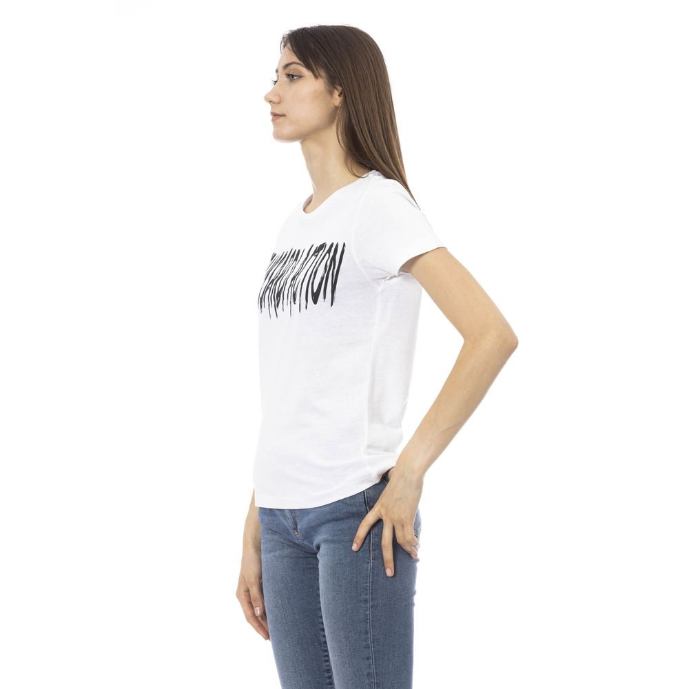 Trussardi Action Weißes T-Shirt aus Baumwolle für Frauen