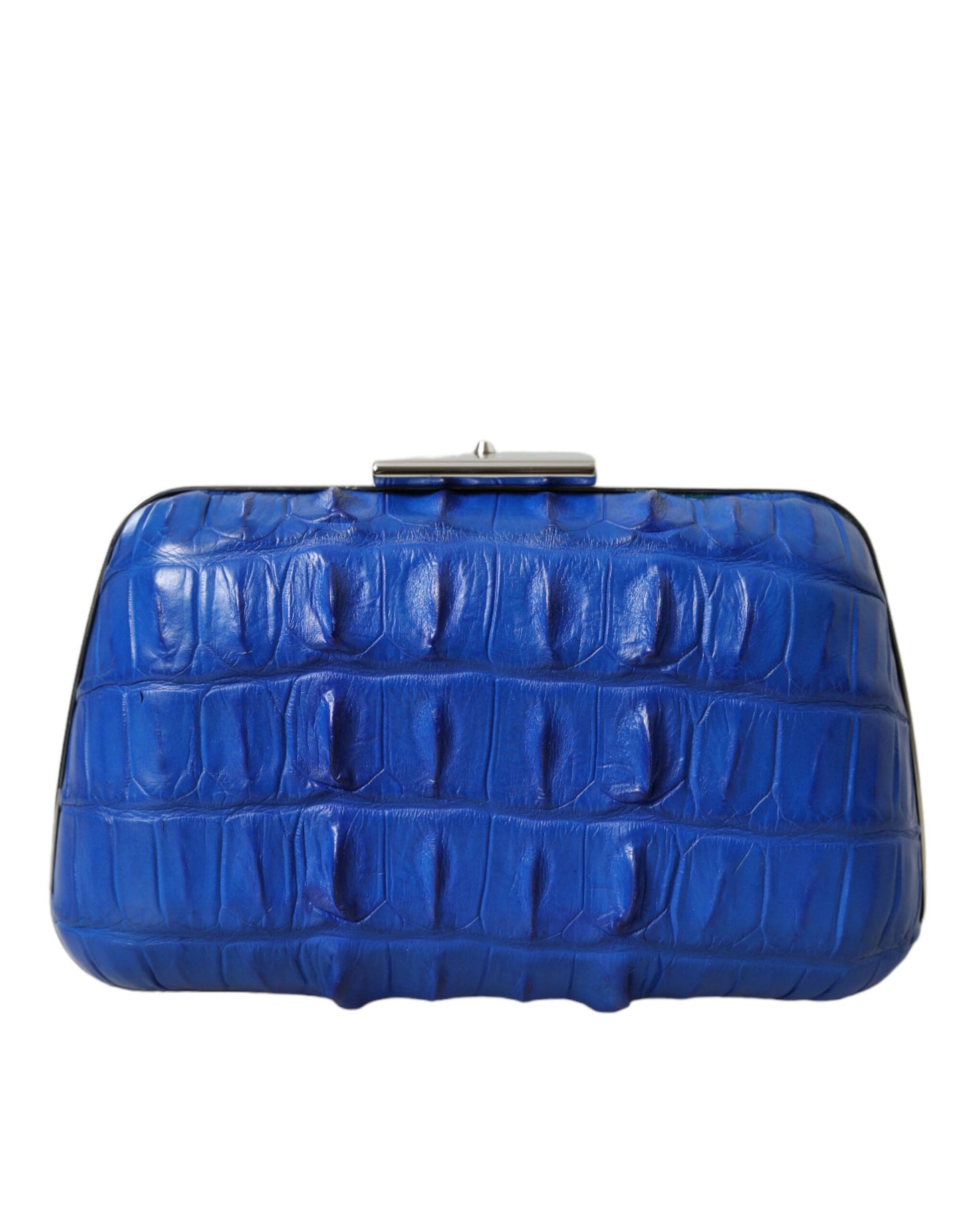 Balenciaga Blaue exotische Haut Leder Schulter Crossbody Box Clutch Tasche