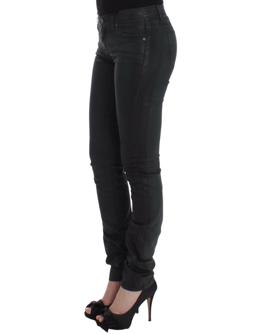 Ermanno Scervino Grüne Slim Jeans Denim-Hosen Straight Leg Stretch