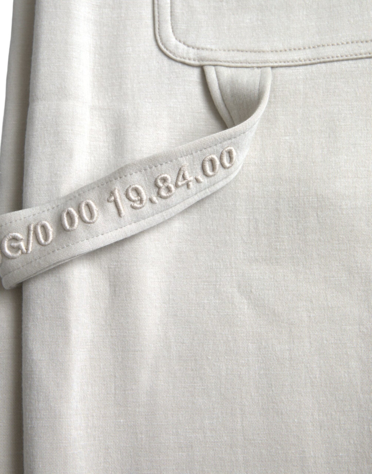 Dolce & Gabbana Weiße Viskose-Cargo-Jogger-Sweatpants-Hose