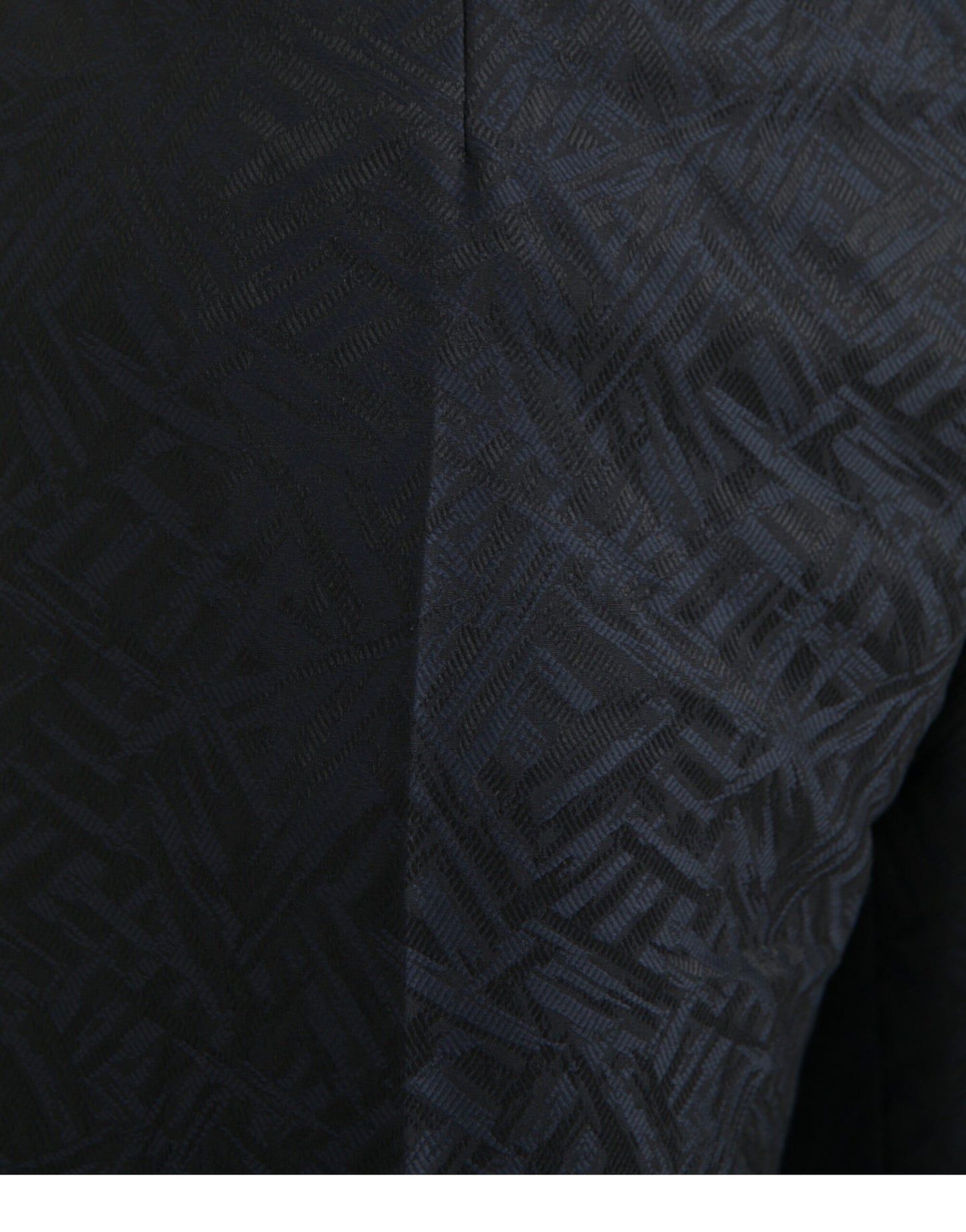 Dolce & Gabbana Blaue Brokat Wolle Skinny Herren Anzughose